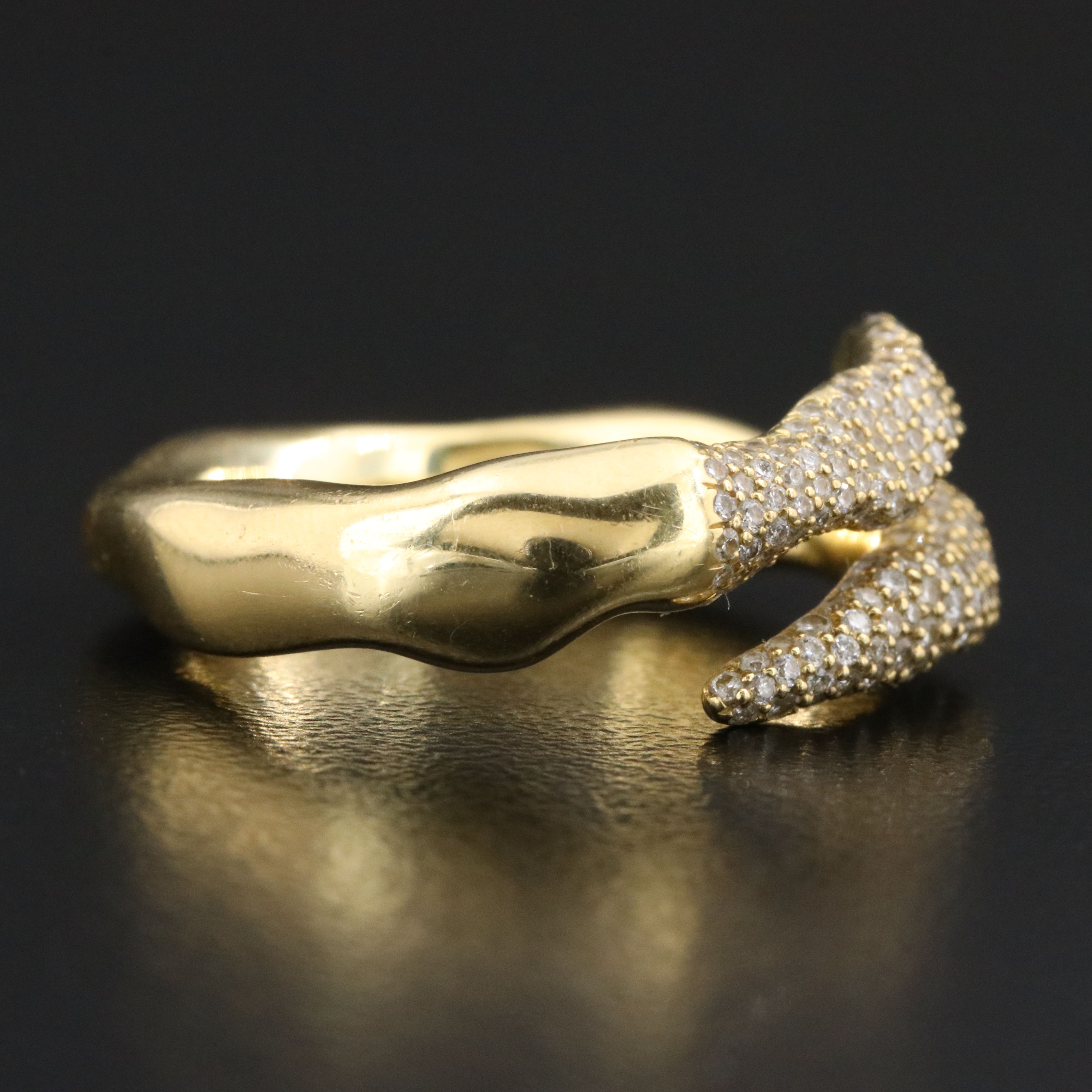 Ippolita Stardust Squiggle 18K 0.67 CTW Diamond Ring