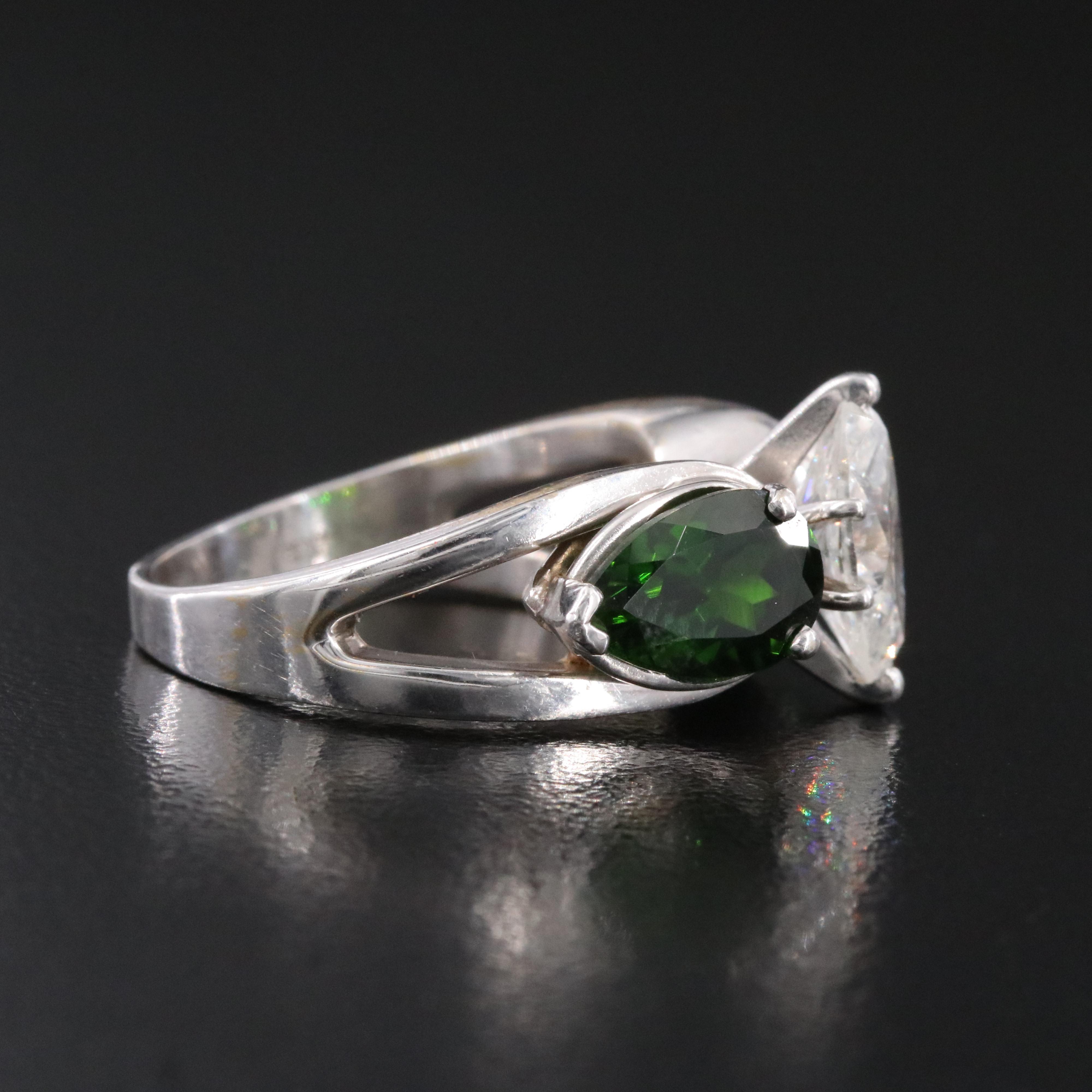 14K 1.27 CTW Diamond and Tourmaline Ring