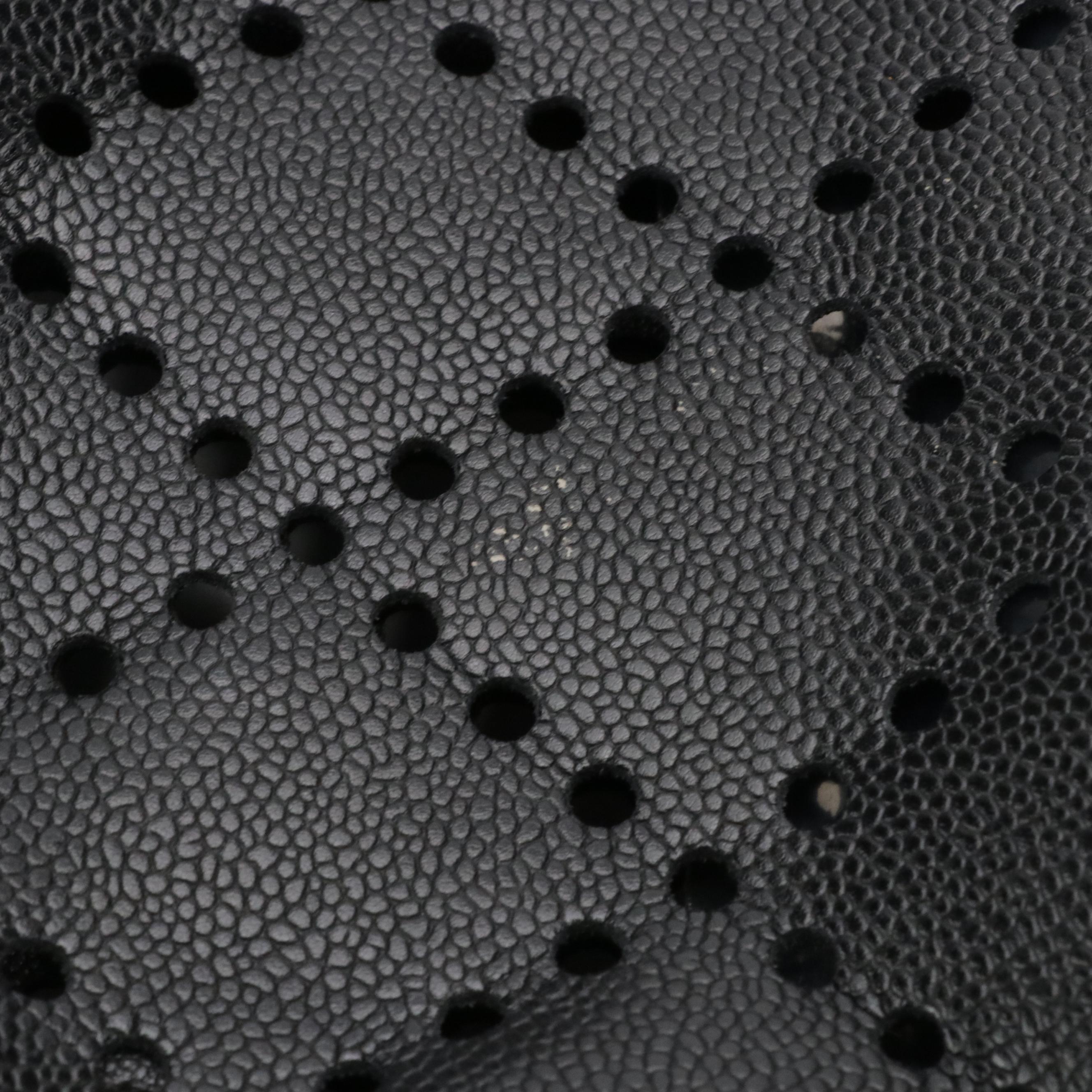 Chanel Diamond Perforated Caviar Leather Handbag with Resin Chain-Link Straps