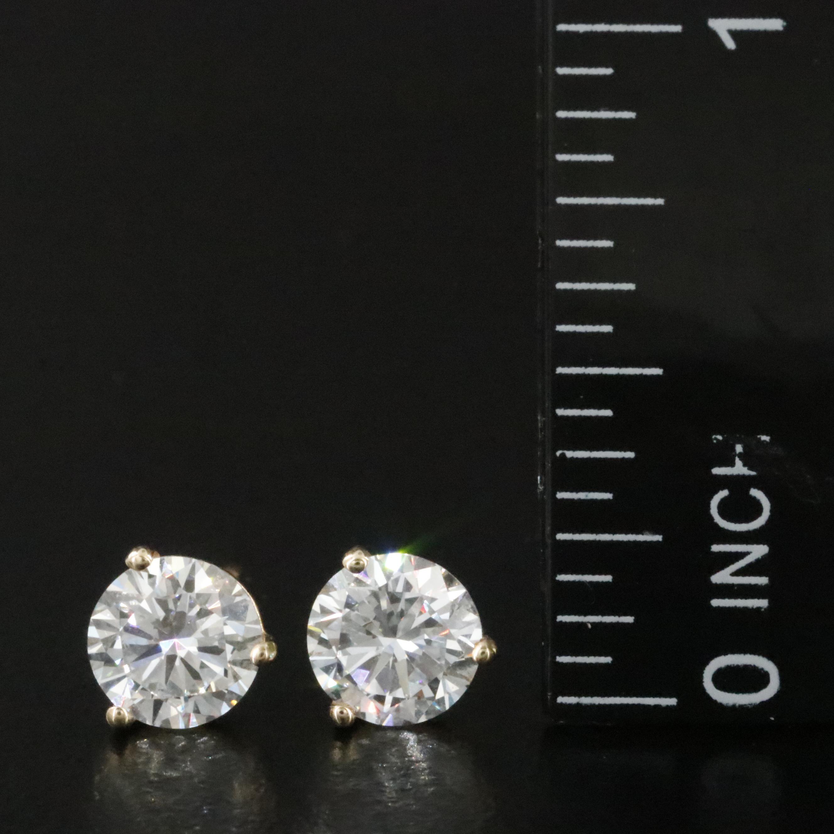 14K 1.95 CTW Lab Grown Diamond Earrings