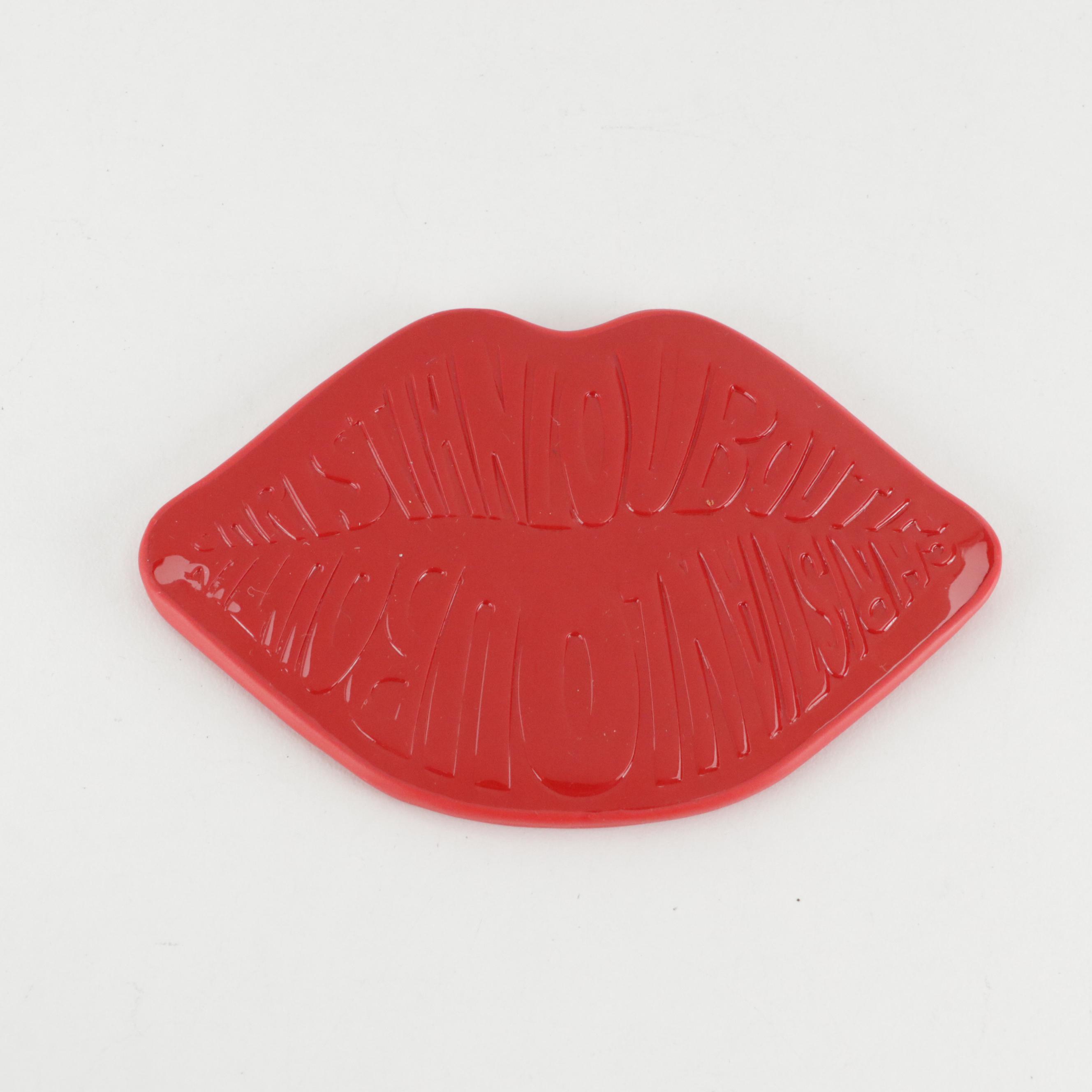 Christian Louboutin Beauty Red Lip Shape Compact Mirror