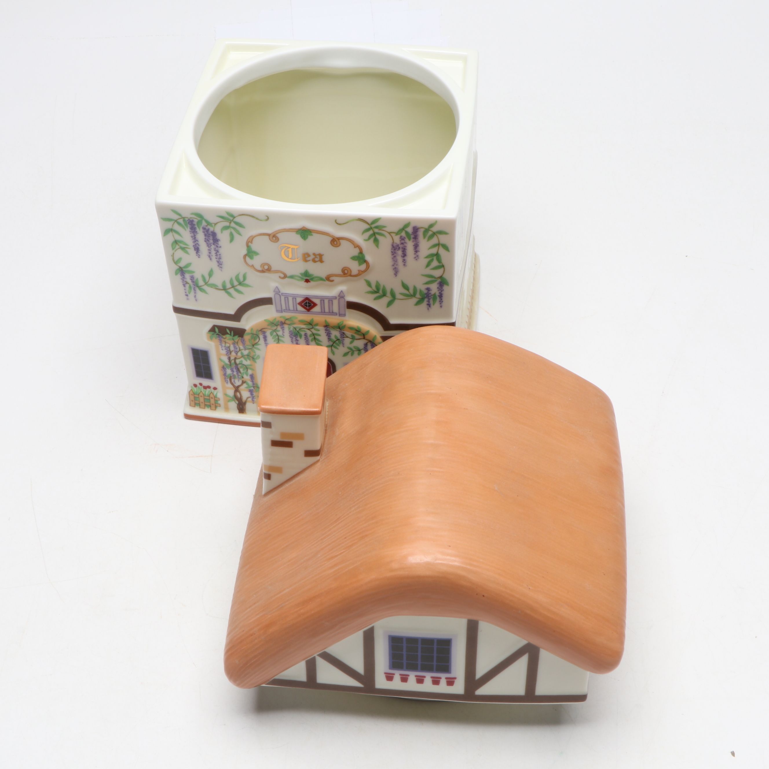 Lenox "Canterbury Crossing" House Form Porcelain Canisters