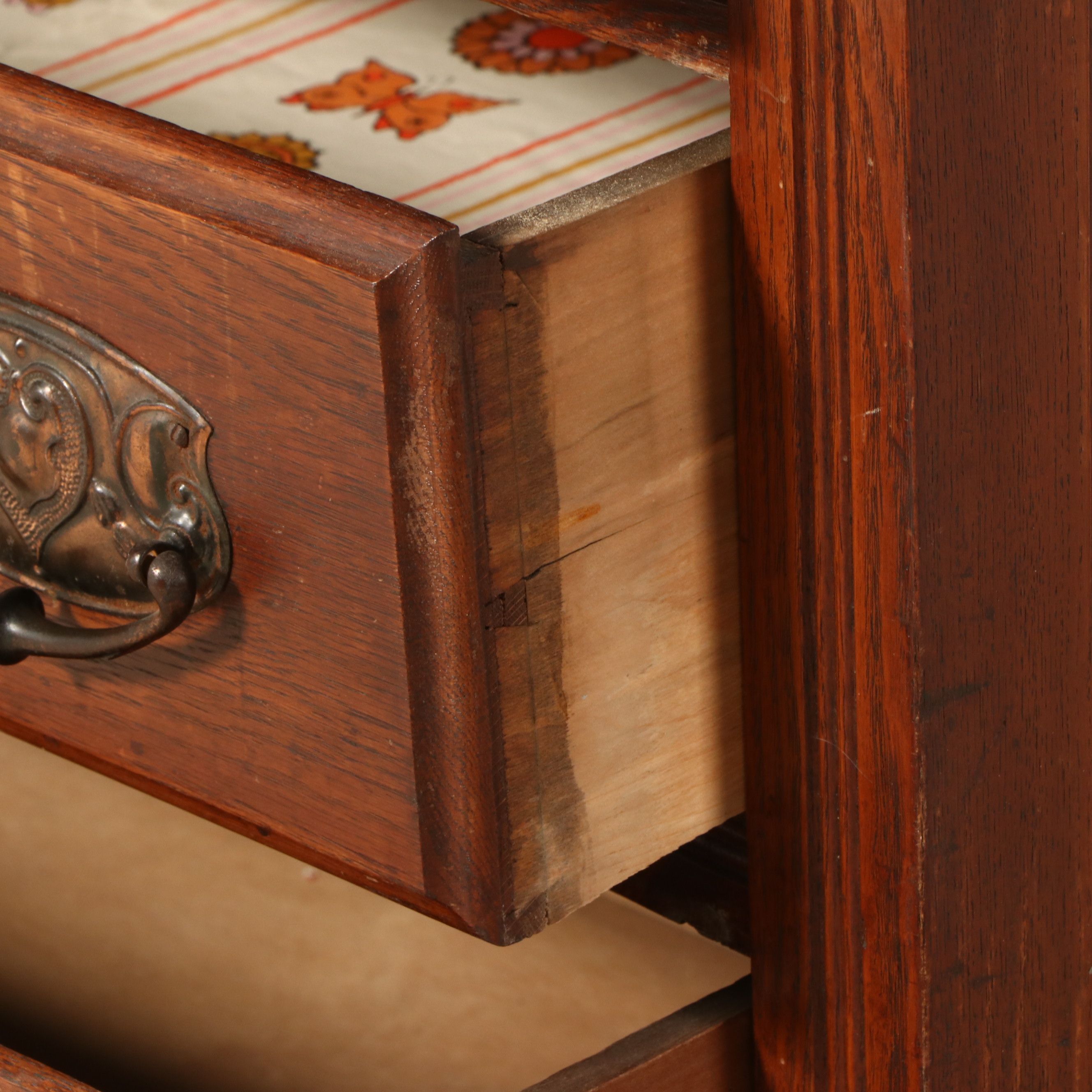 Late Victorian Walnut and Marble Wash Stand, Late 19th/Early 20th Century