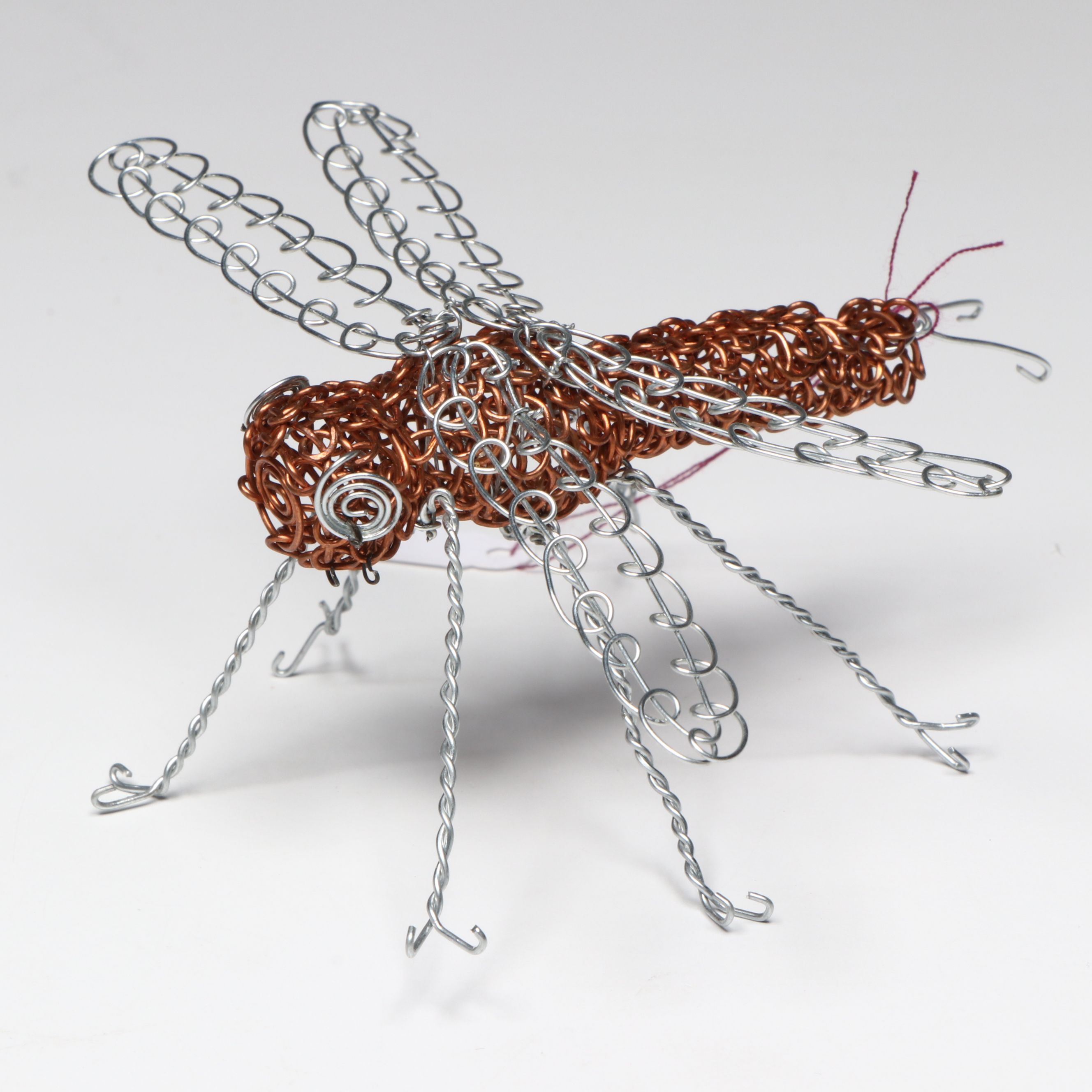 Edward Lewis Tohono O'odham Wire Gila Monster, Dragonfly and Sheep