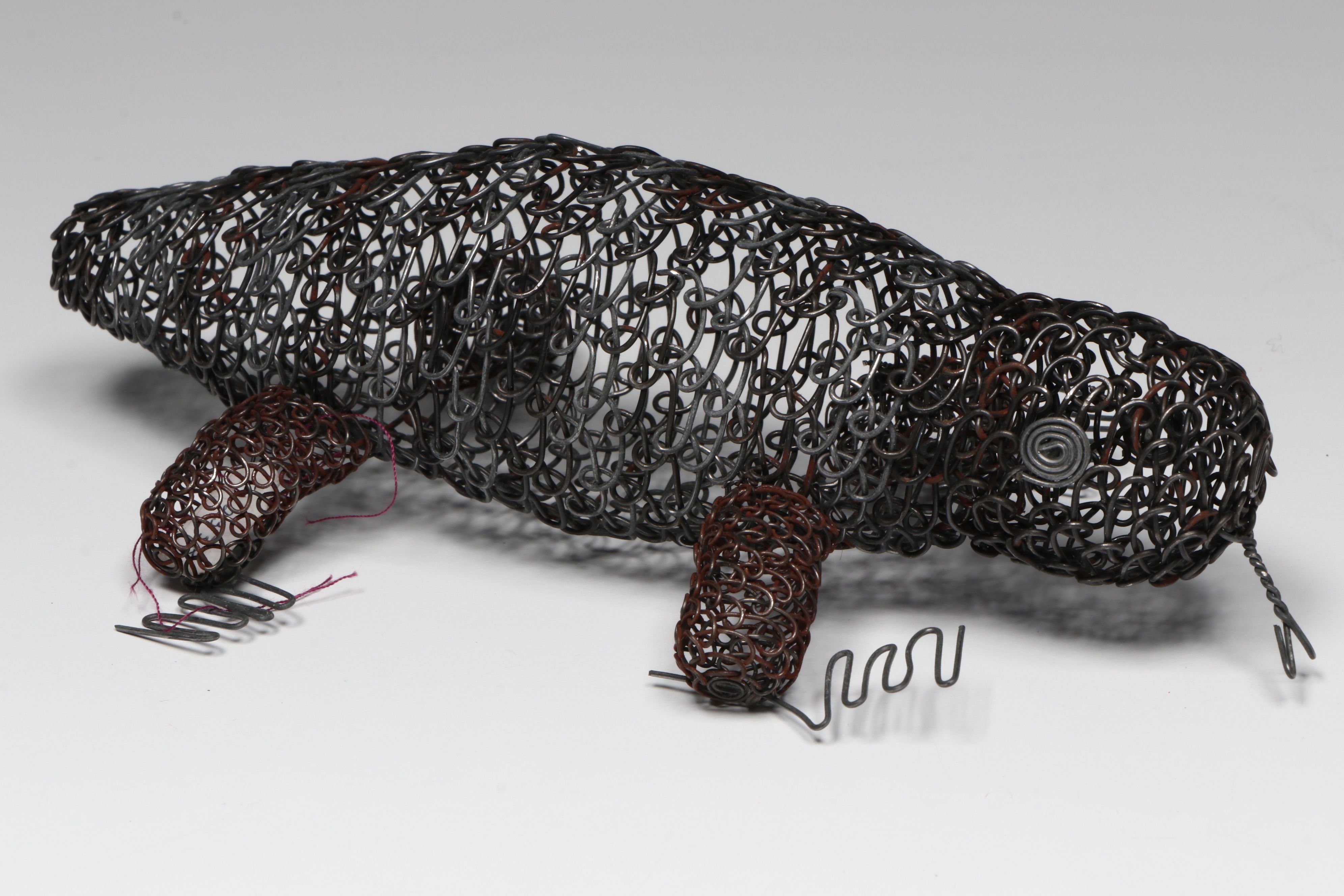 Edward Lewis Tohono O'odham Wire Gila Monster, Dragonfly and Sheep