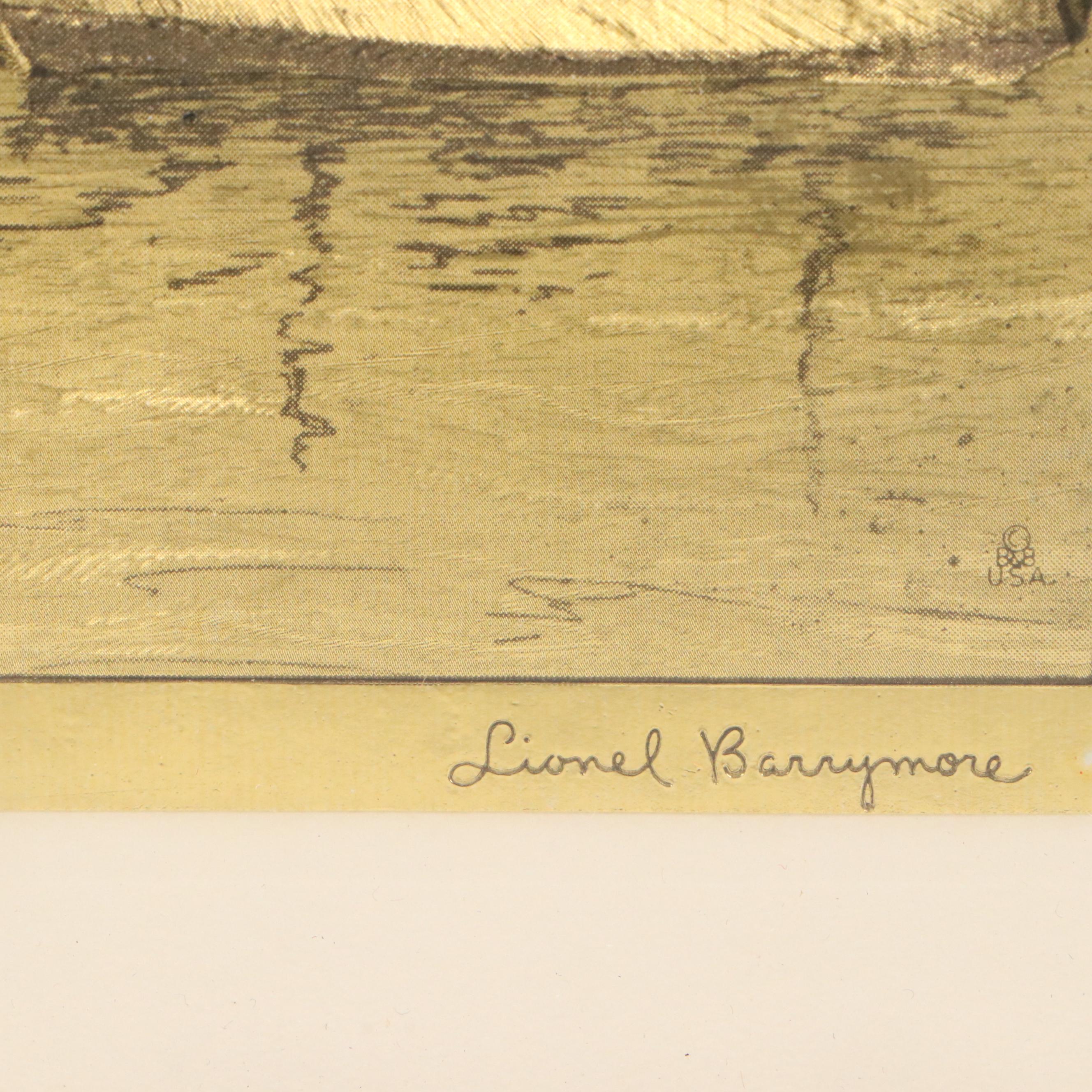 Foil Halftone Prints After Lionel Barrymore "Courtyard Venice" and More