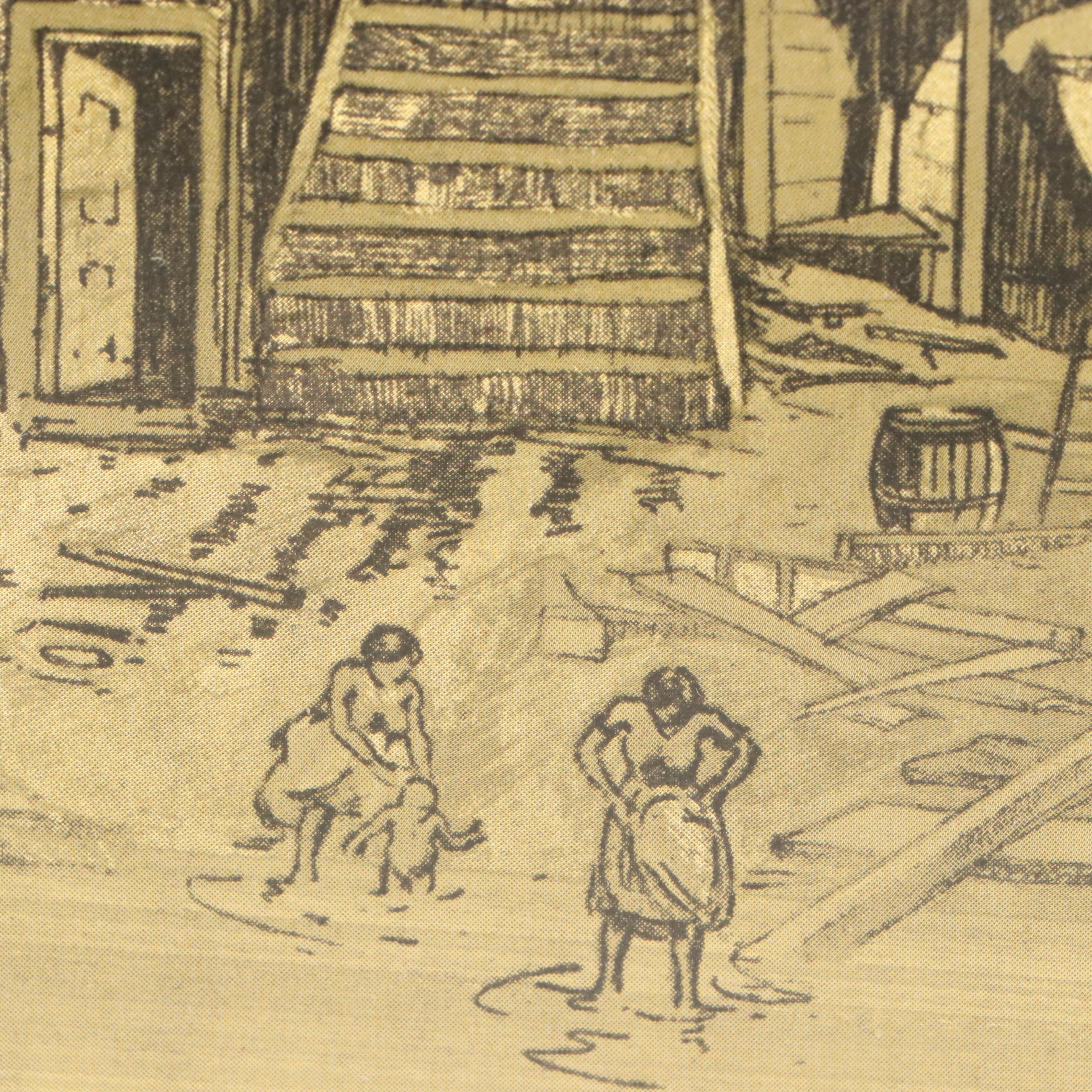 Foil Halftone Prints After Lionel Barrymore "Courtyard Venice" and More