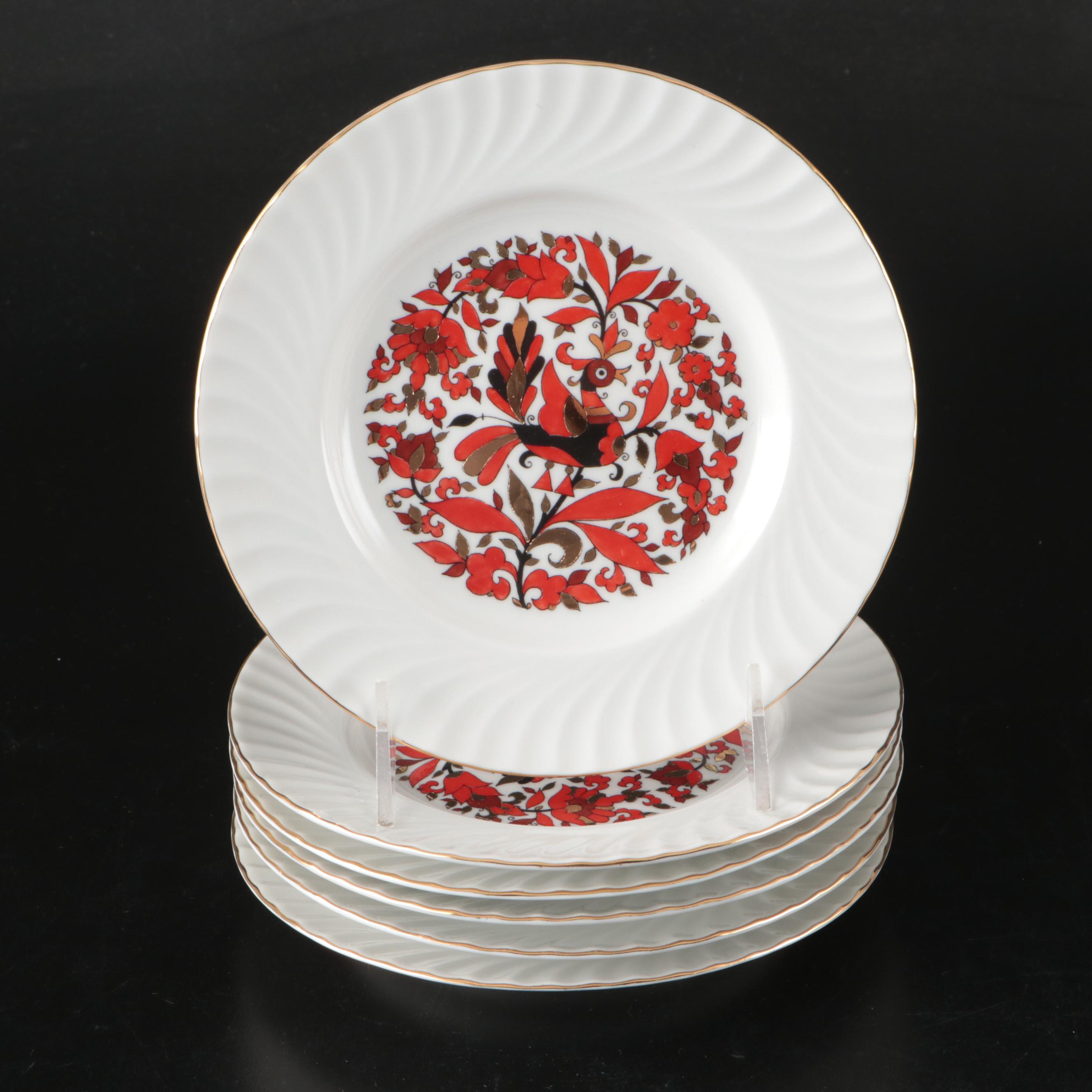 Lomonosov "Folklorette" Russian Porcelain Tea Set, 2002-2006