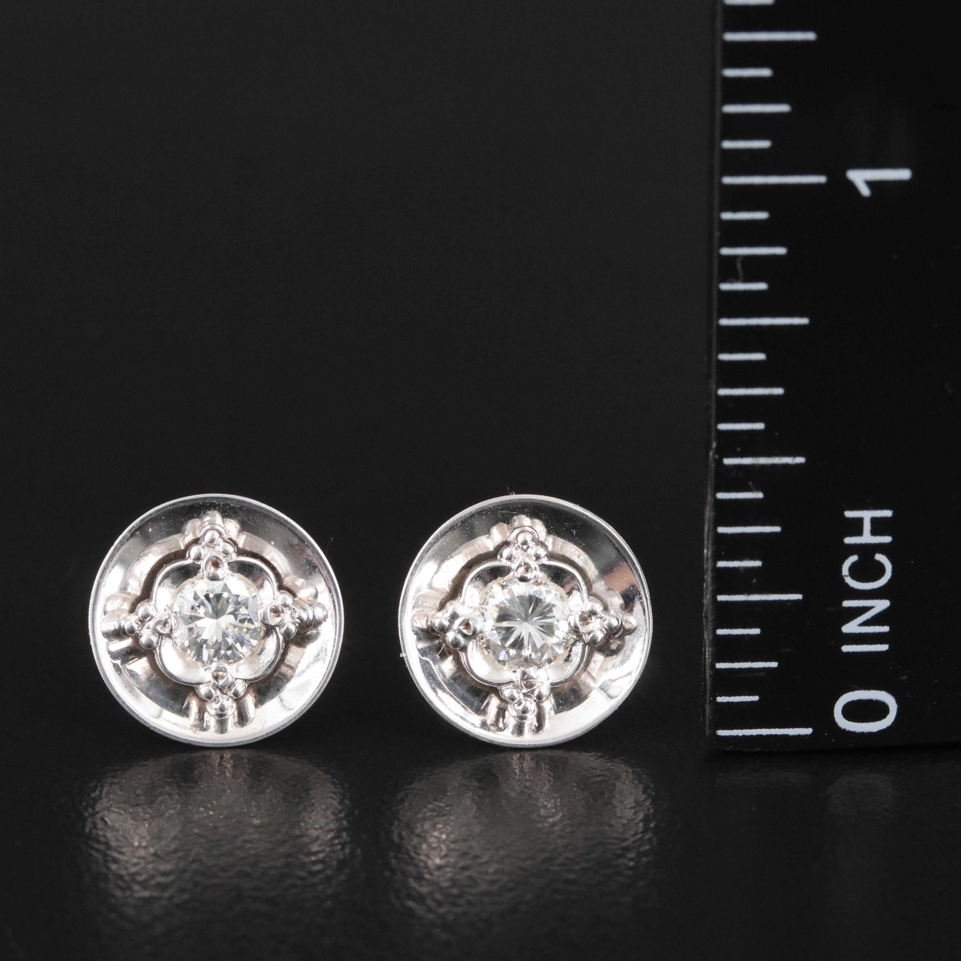 14K 0.60 CTW Diamond Button Earrings