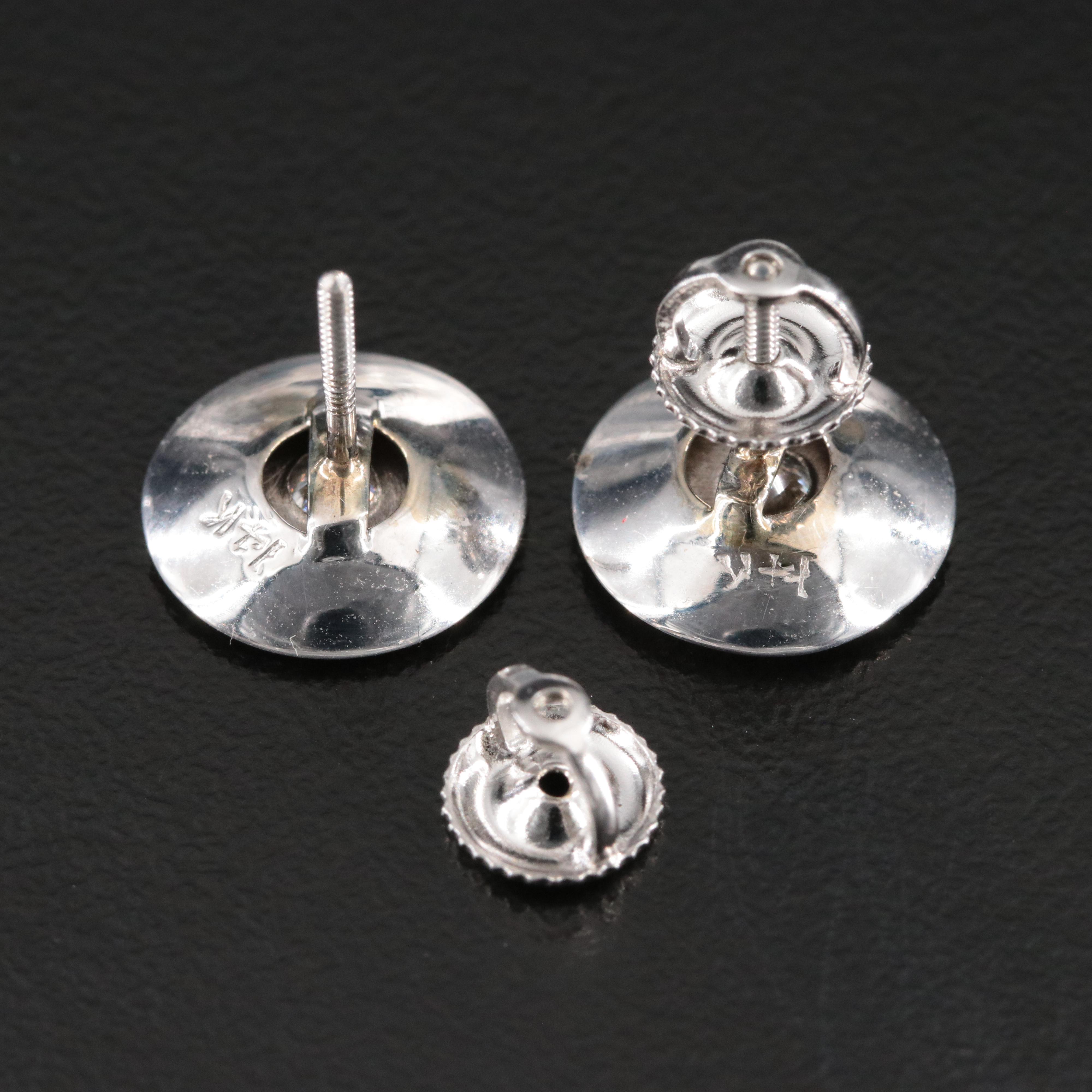 14K 0.60 CTW Diamond Button Earrings