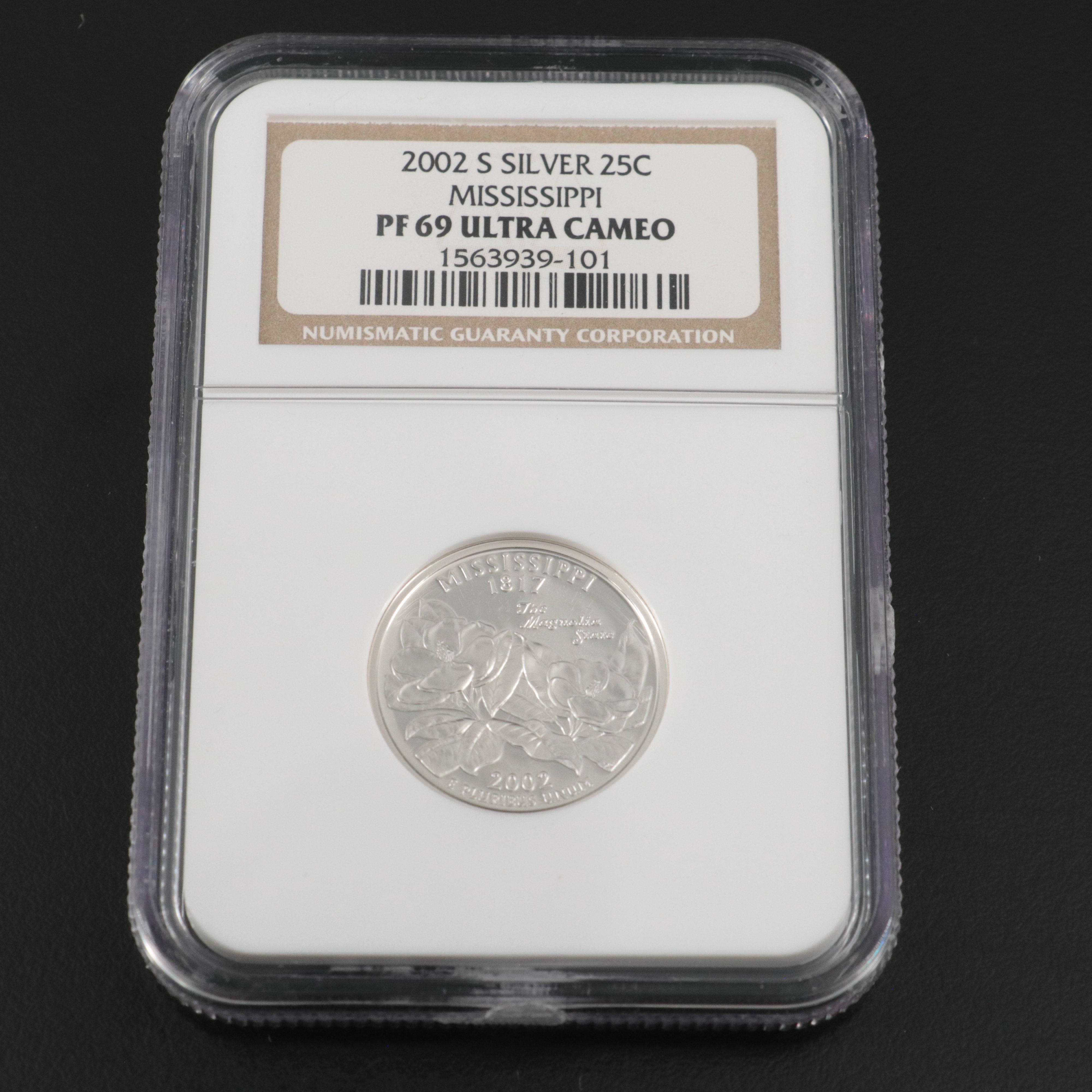 Forty-Eight NGC PF 69 Ultra Cameo 2002-S Mississippi Silver State Quarters