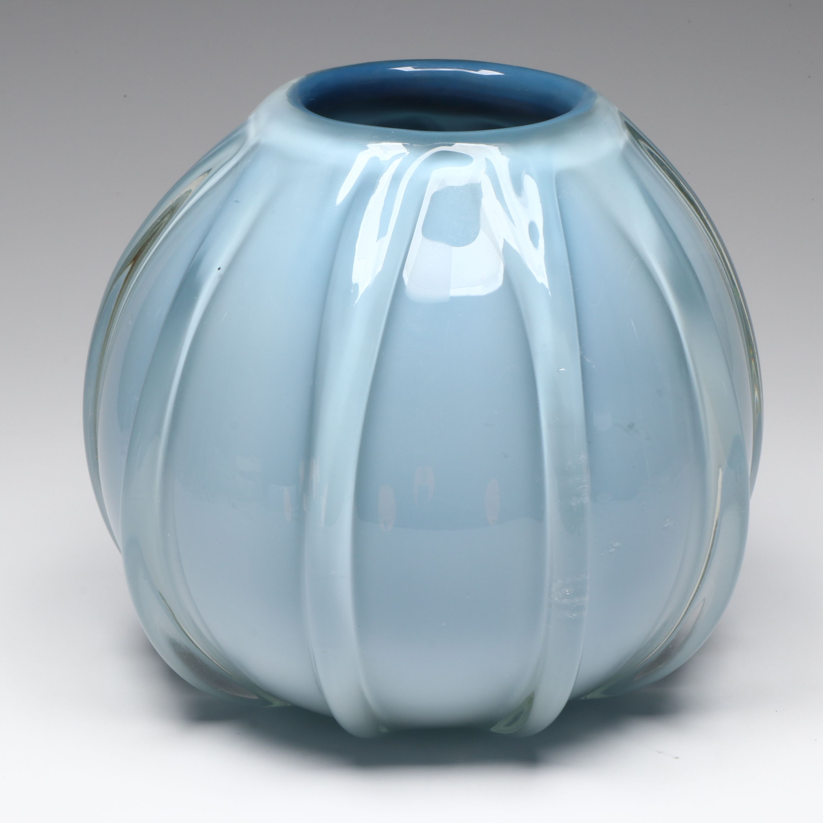 Cyan Design "Artic Chill" Clear over Blue Blown Glass Vase