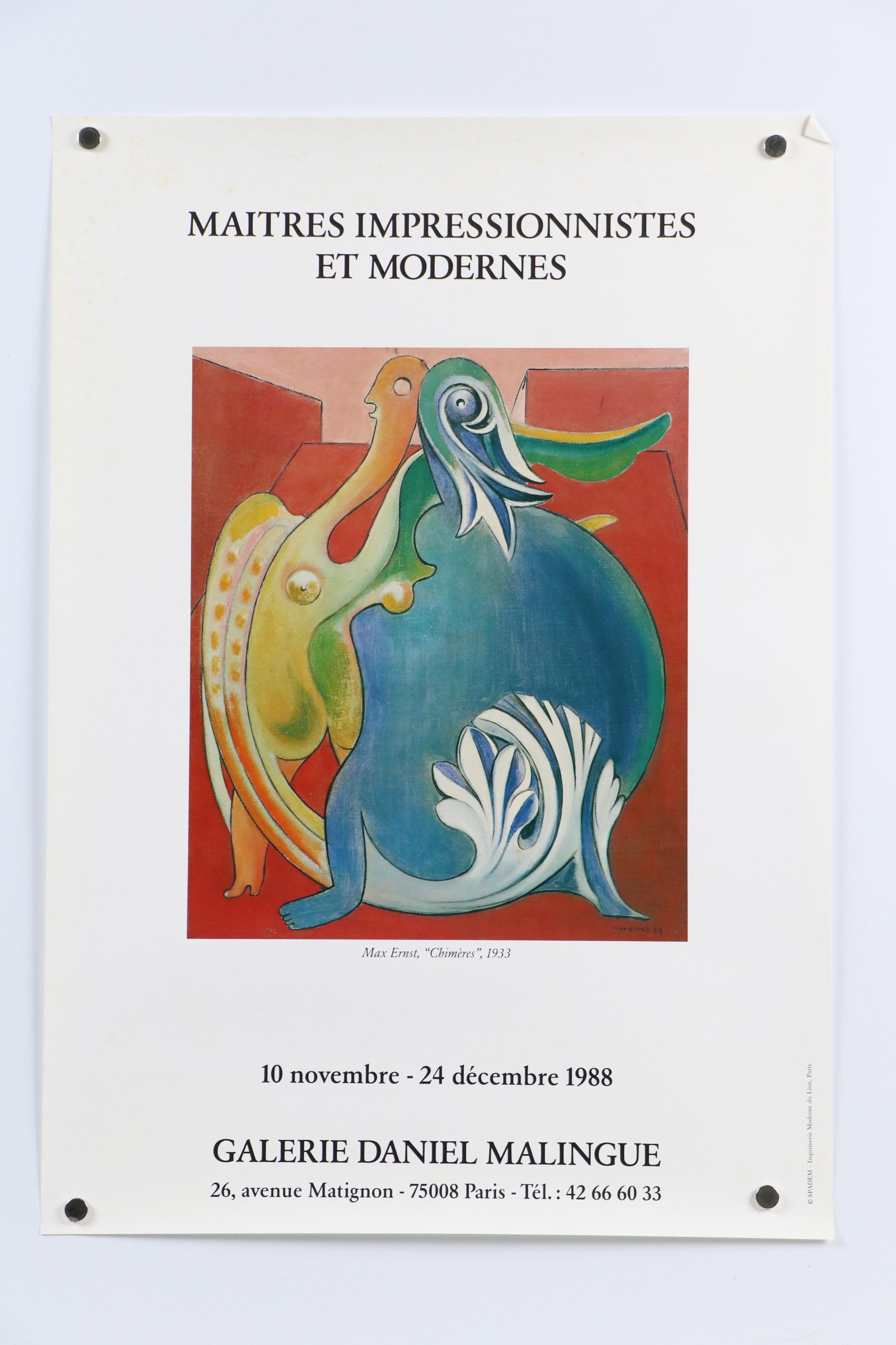 Parisian Gallery Exhibition Posters, 1988