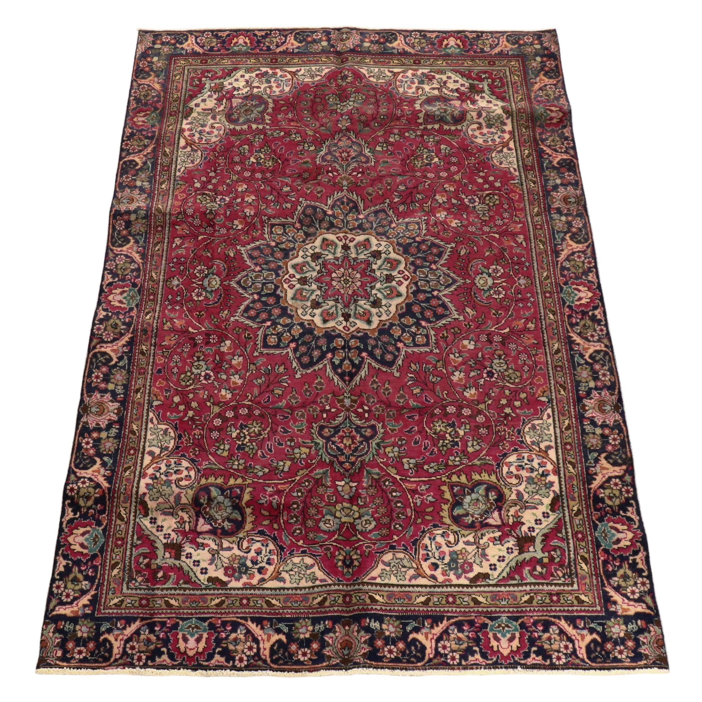6' x 9'11 Hand-Knotted Persian Tabriz Area Rug