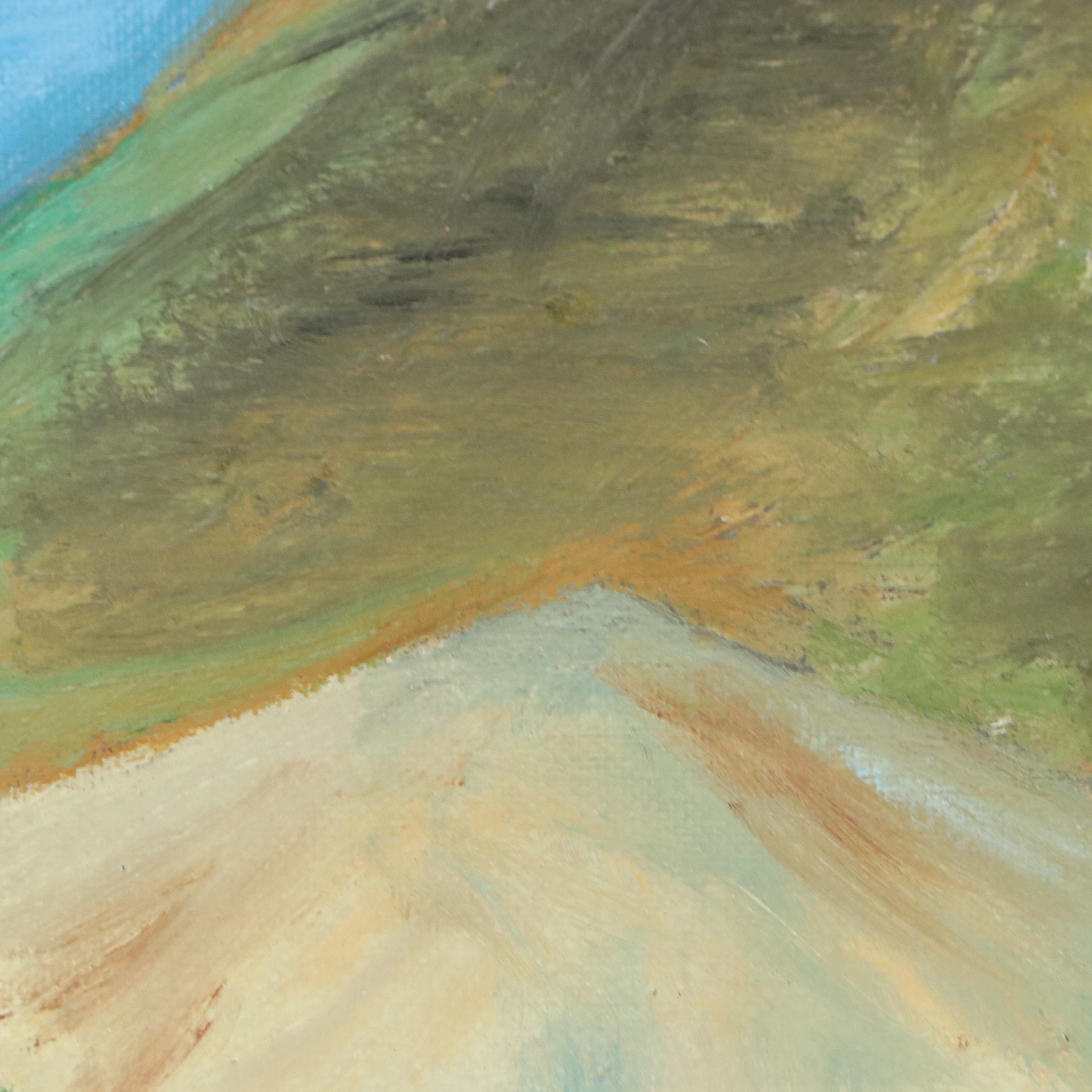 After Ila McAfee Oil Painting of Horses in Mountainous Landscape