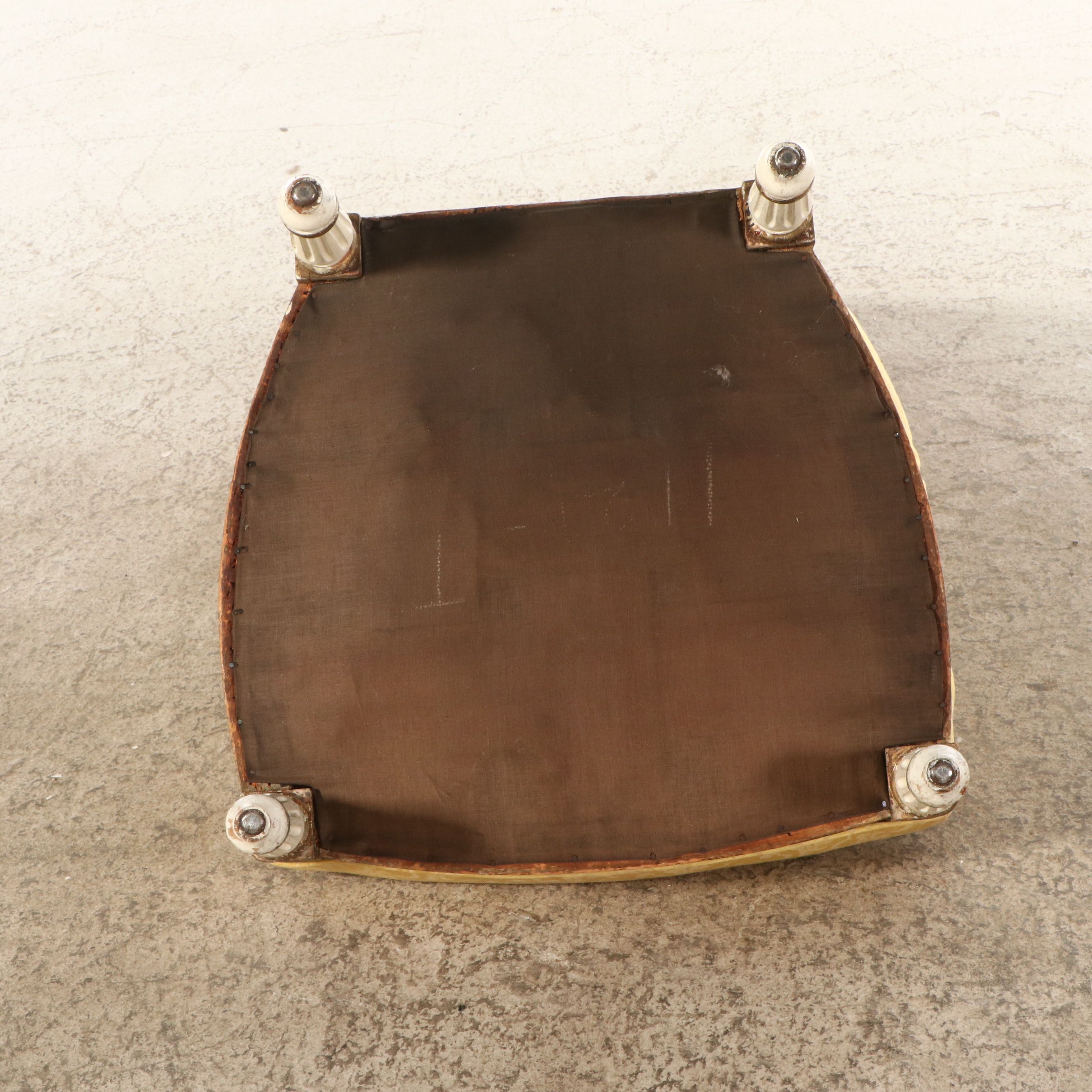 Otto Zenke Louis XVI Style Painted and Parcel Gilt Slipper Chair