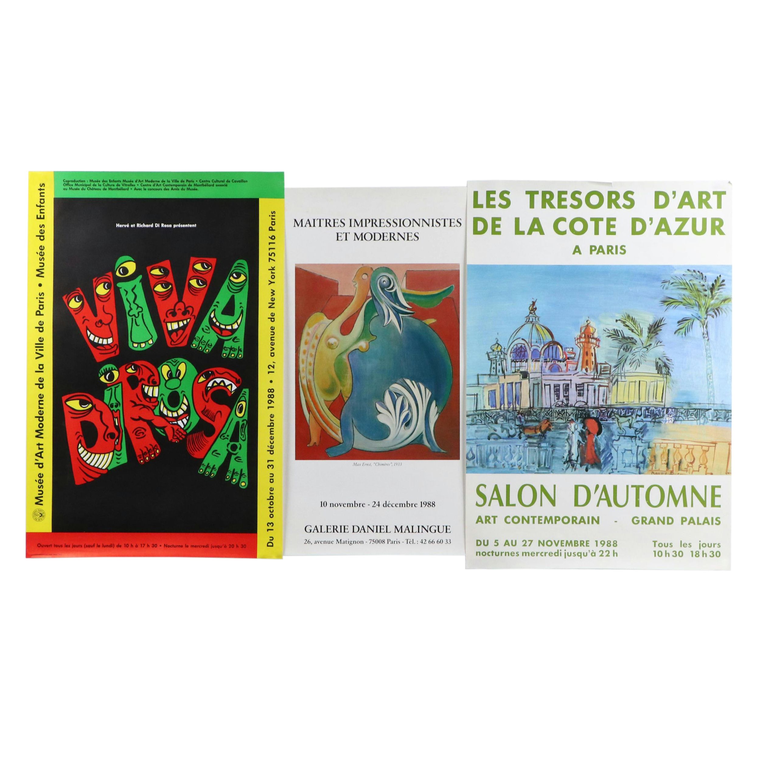 Parisian Gallery Exhibition Posters, 1988