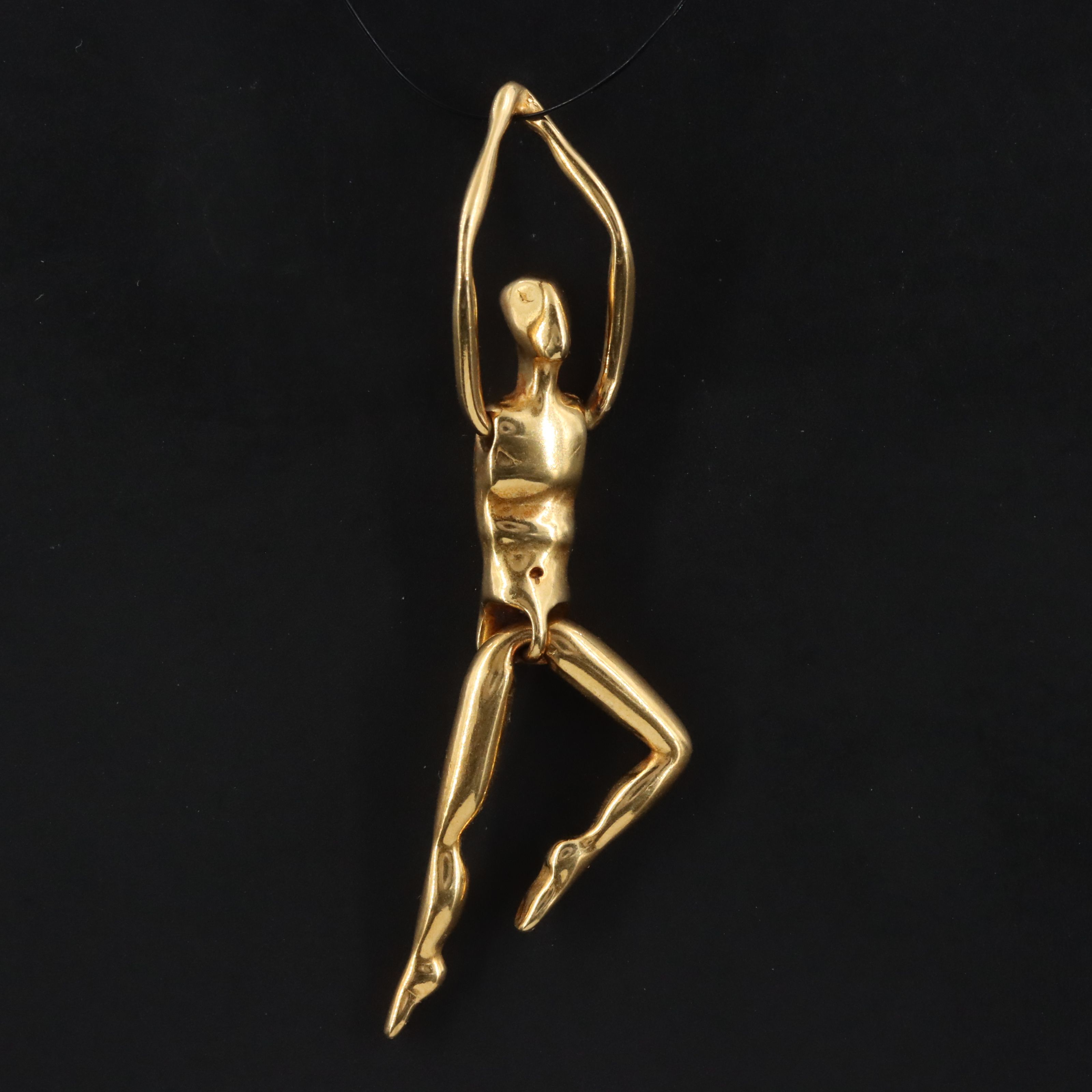 Charles Jourdan Gold Plated Articulated Dancer Pendant