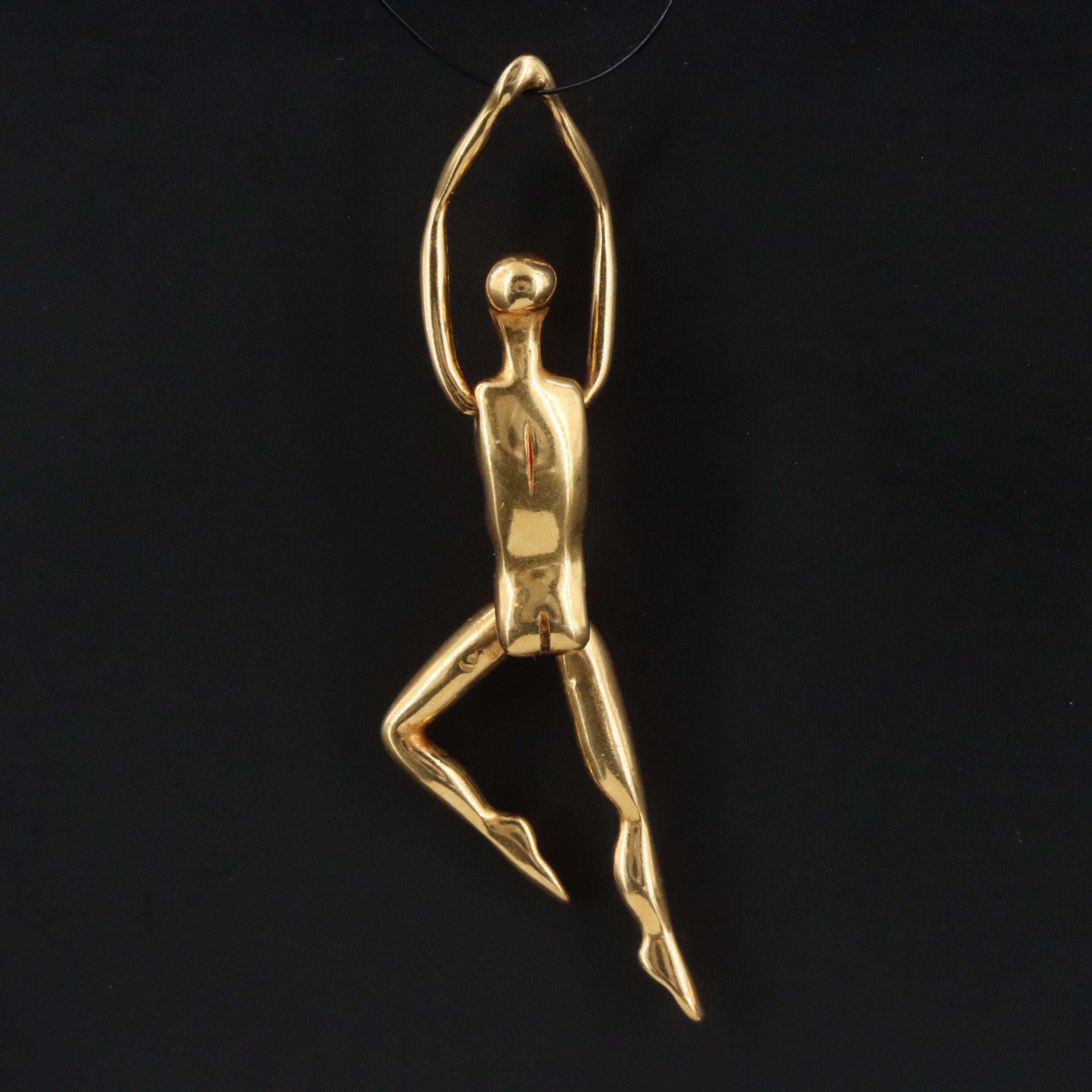 Charles Jourdan Gold Plated Articulated Dancer Pendant