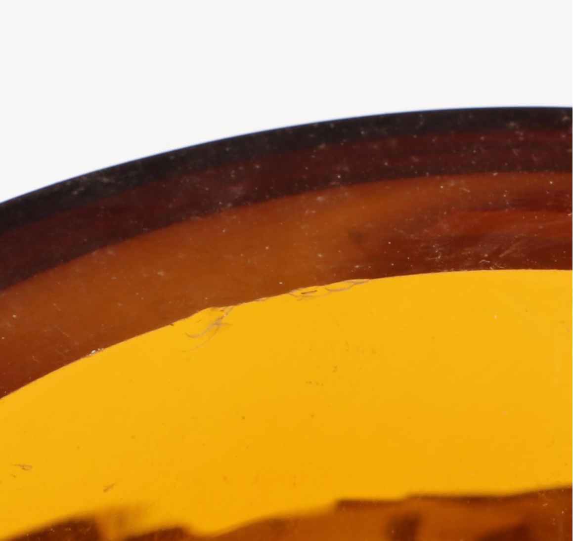 Kelsey Murphy for Pilgrim Amber Etched Glass Vase, 20th Century