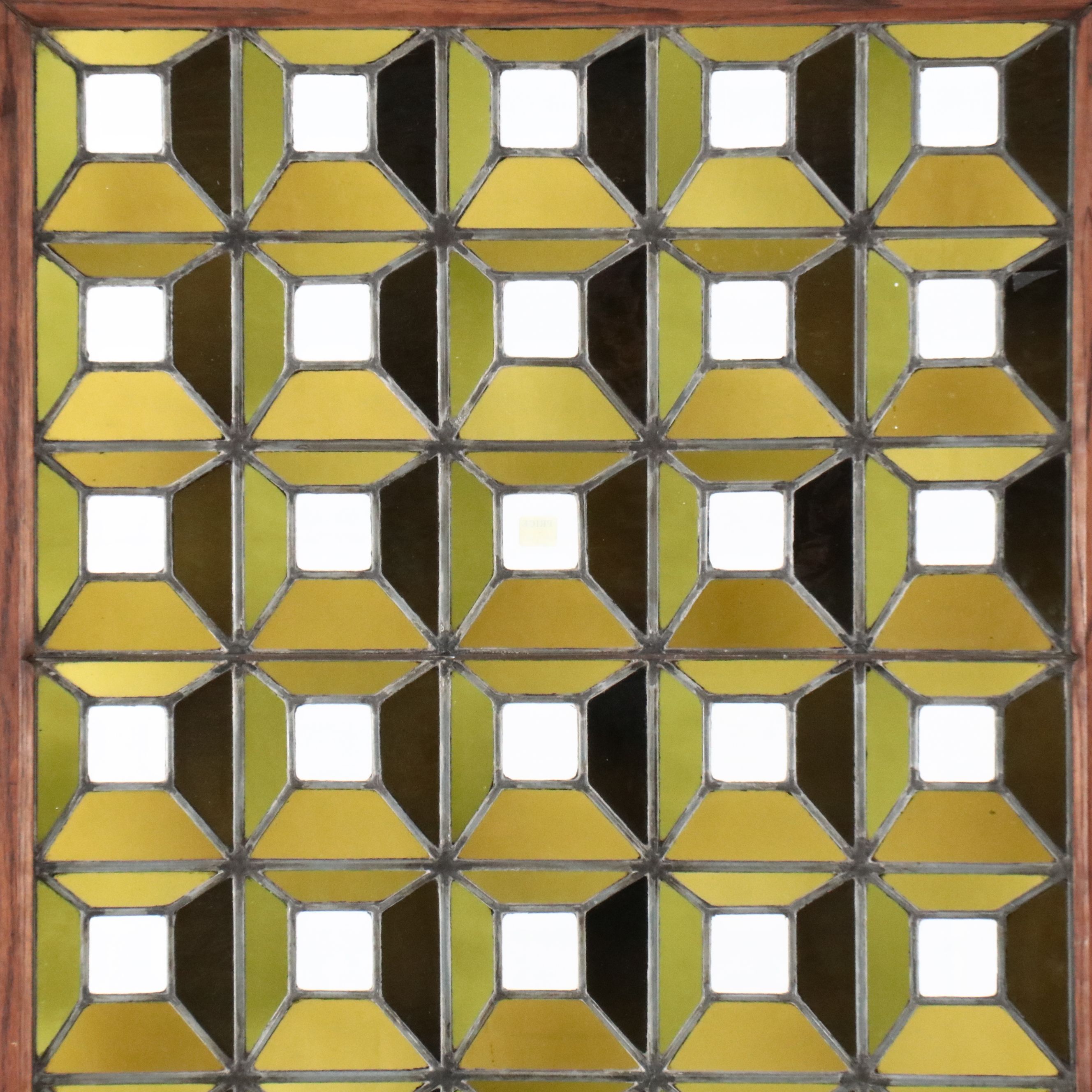 66" Architectural Art Glass Studio Salvage Stained Glass Door Panel