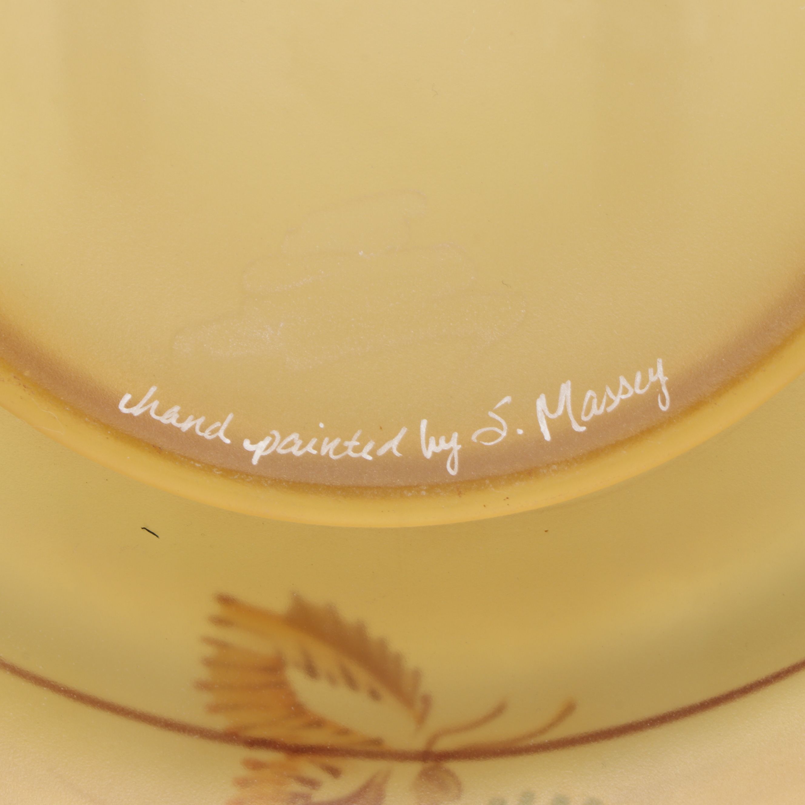 Fenton "Millennium Collection" Painted Iridescent Glass Vase and Console Bowl