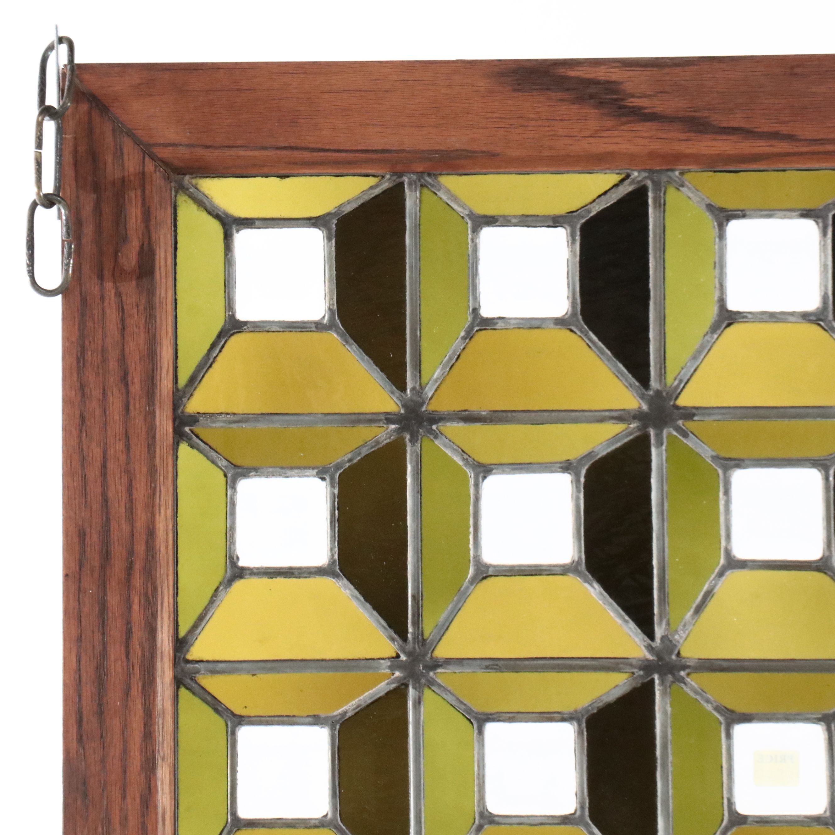 66" Architectural Art Glass Studio Salvage Stained Glass Door Panel