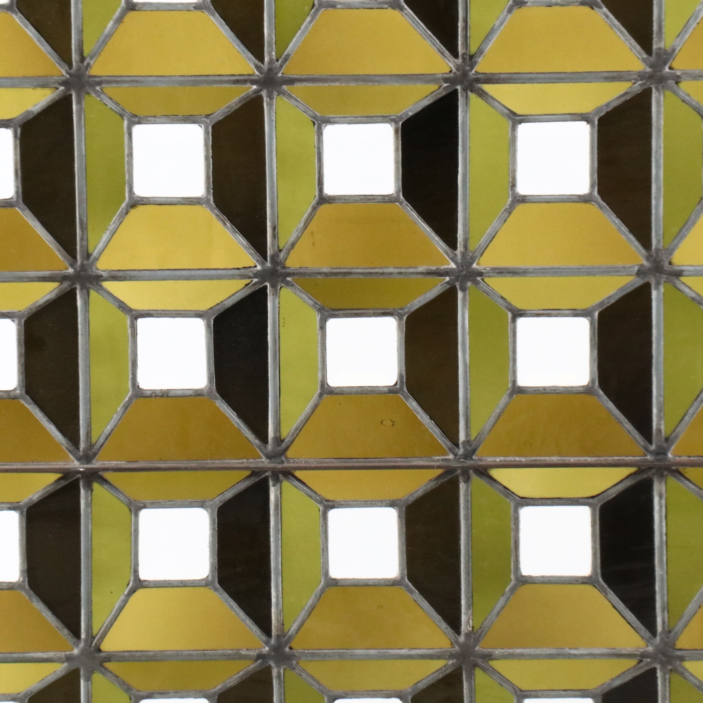 66" Architectural Art Glass Studio Salvage Stained Glass Door Panel