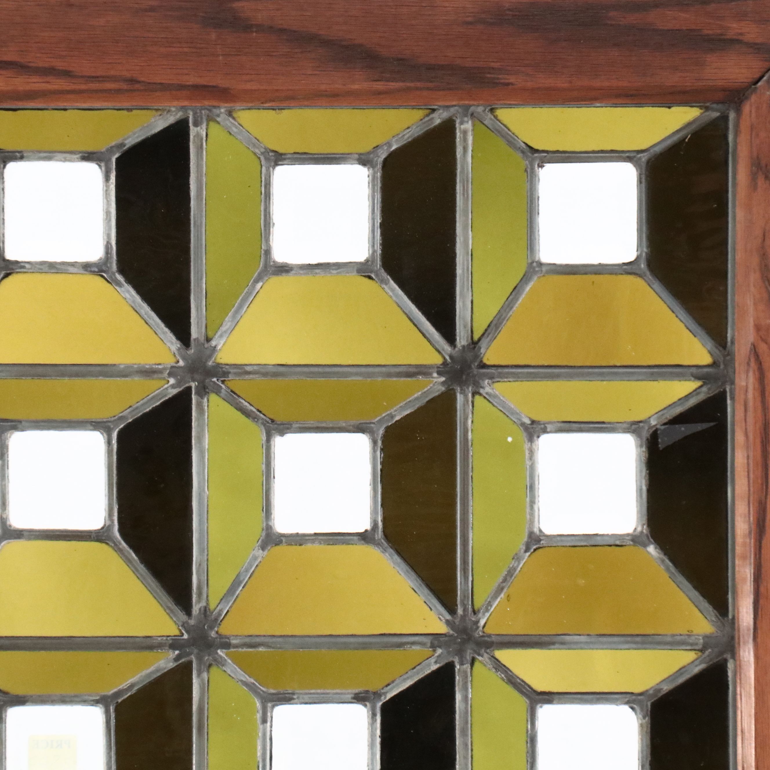 66" Architectural Art Glass Studio Salvage Stained Glass Door Panel