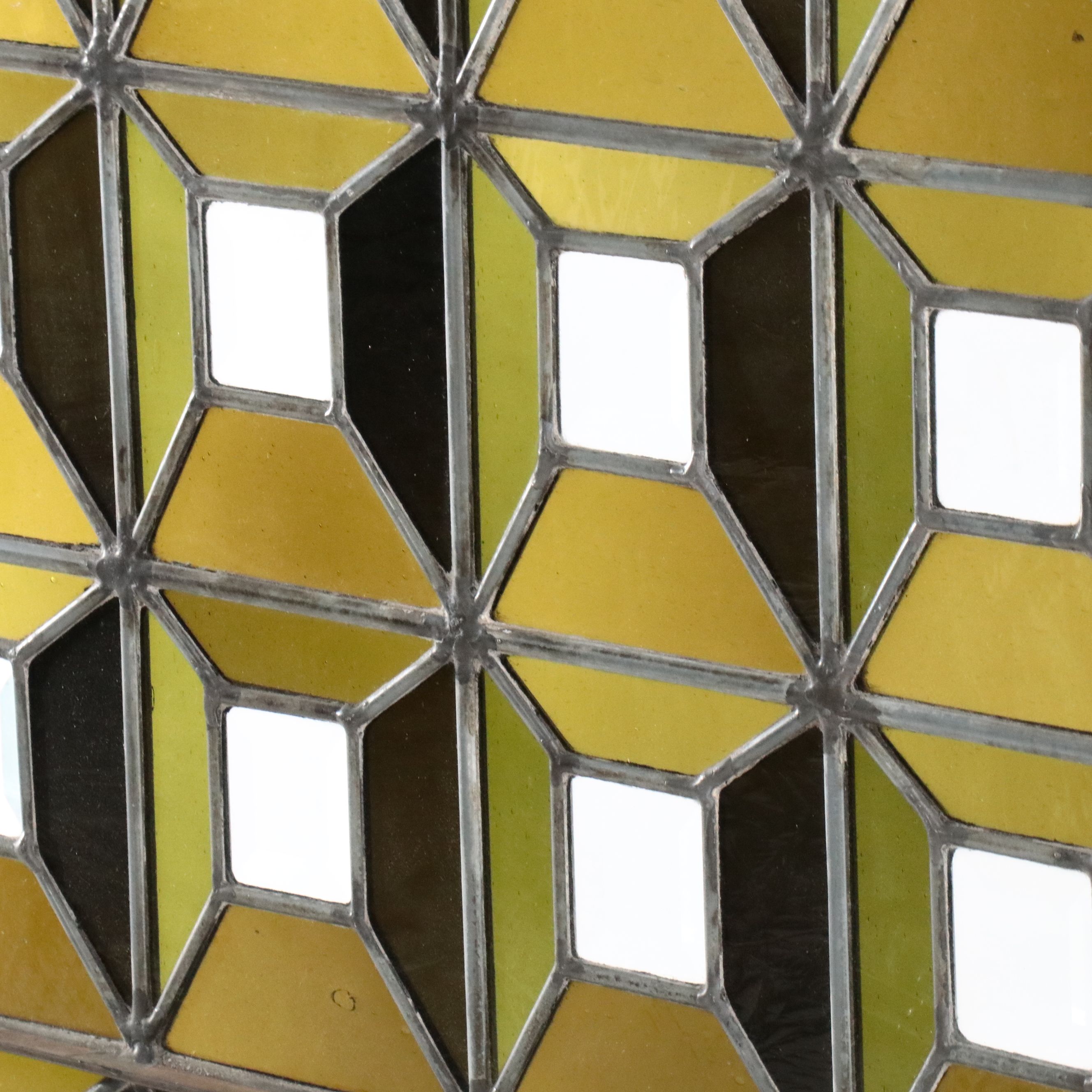 66" Architectural Art Glass Studio Salvage Stained Glass Door Panel