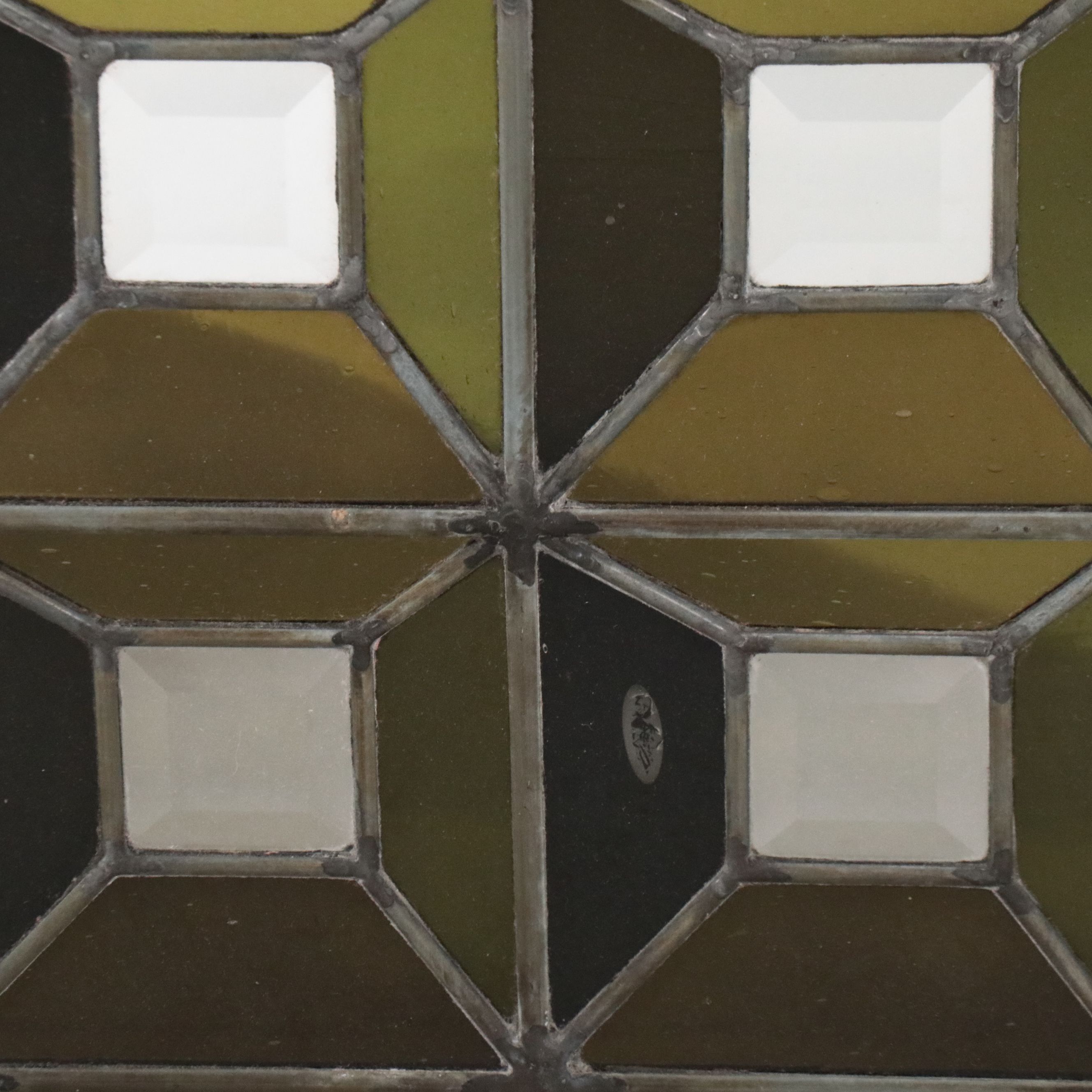 66" Architectural Art Glass Studio Salvage Stained Glass Door Panel