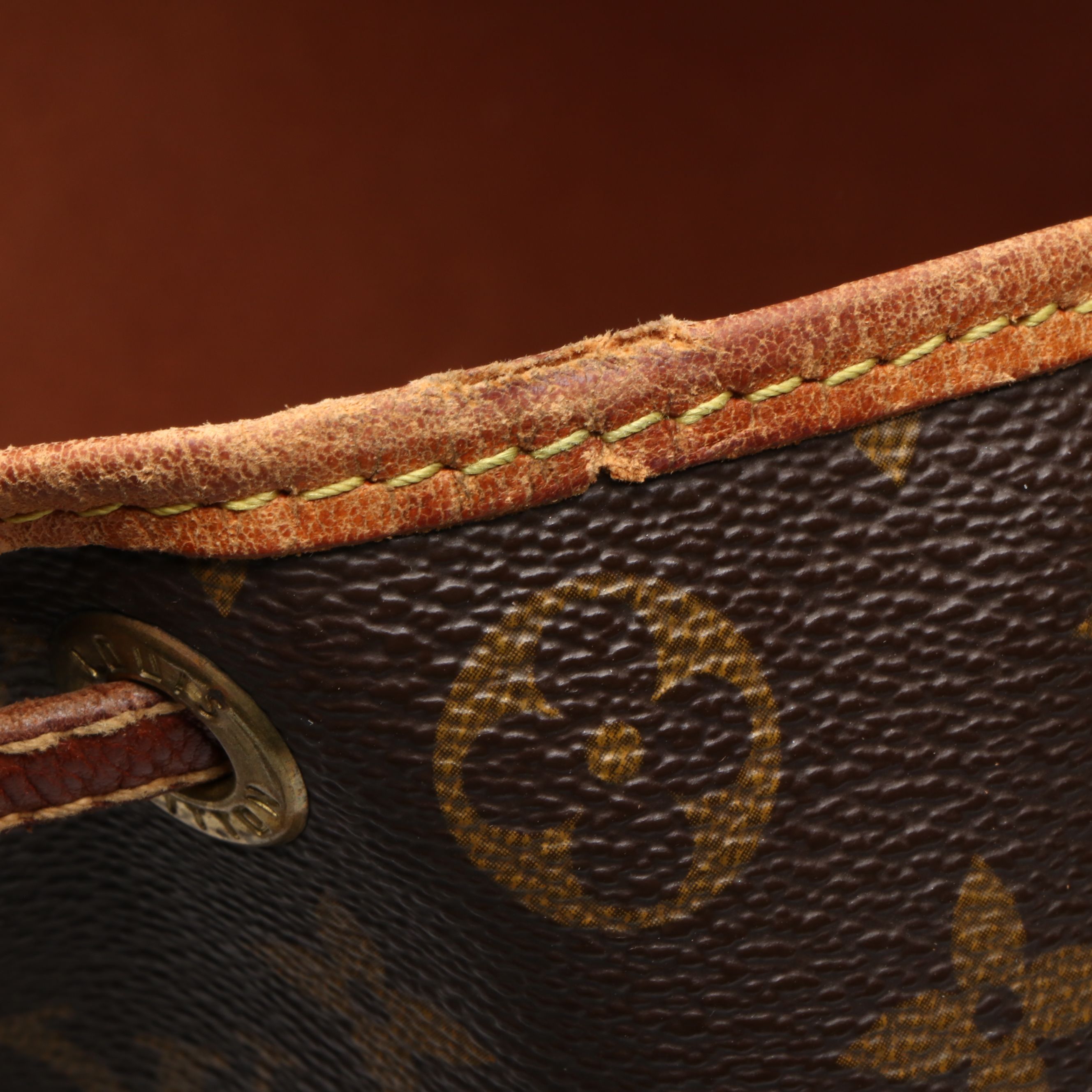 Vintage Louis Vuitton Noé Bag in Monogram Canvas and Vachetta Leather, 1980s