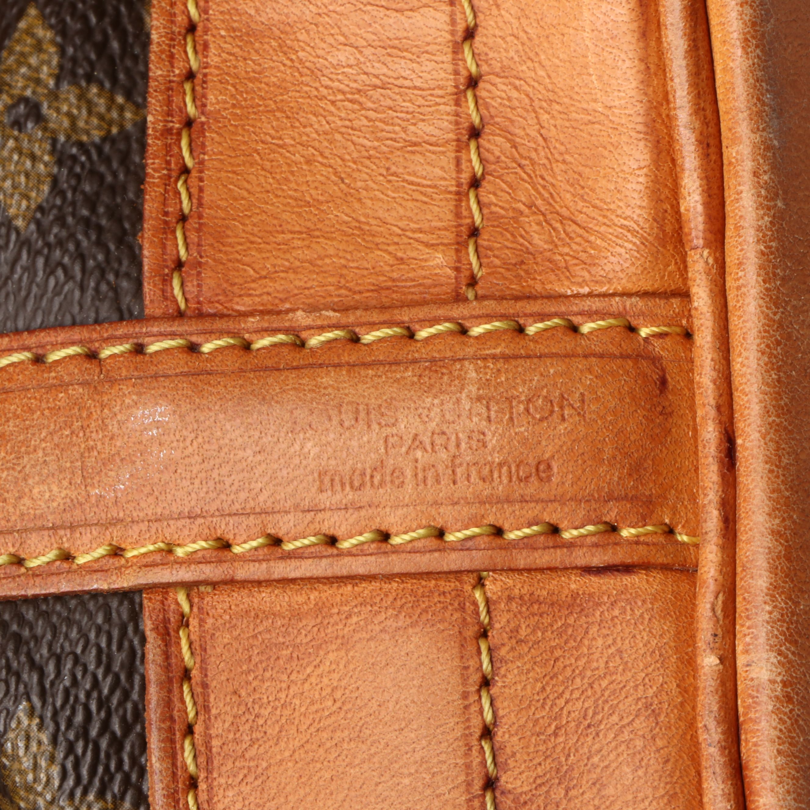 Vintage Louis Vuitton Noé Bag in Monogram Canvas and Vachetta Leather, 1980s