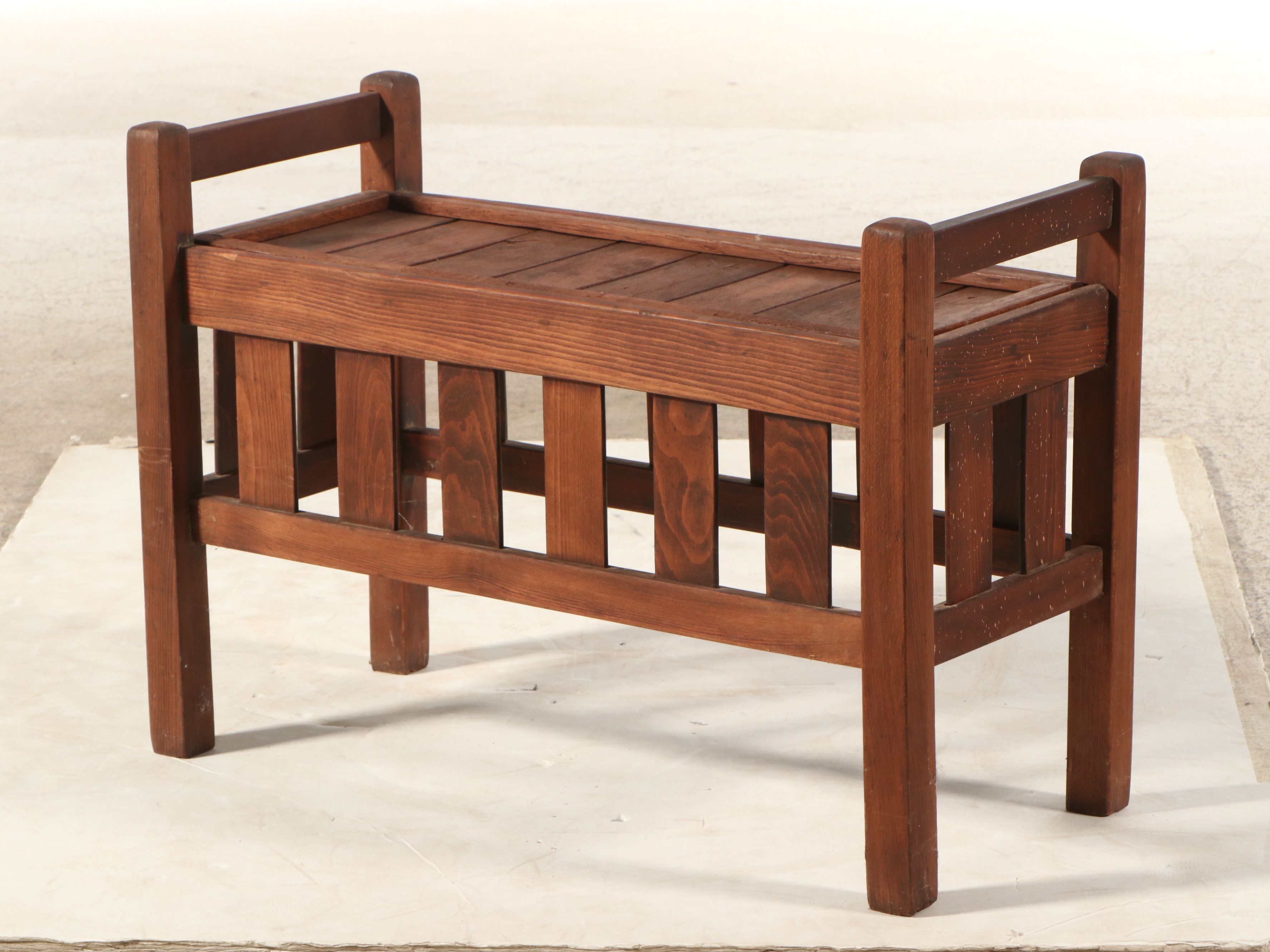 Arts & Crafts Style Pine Plant Stand