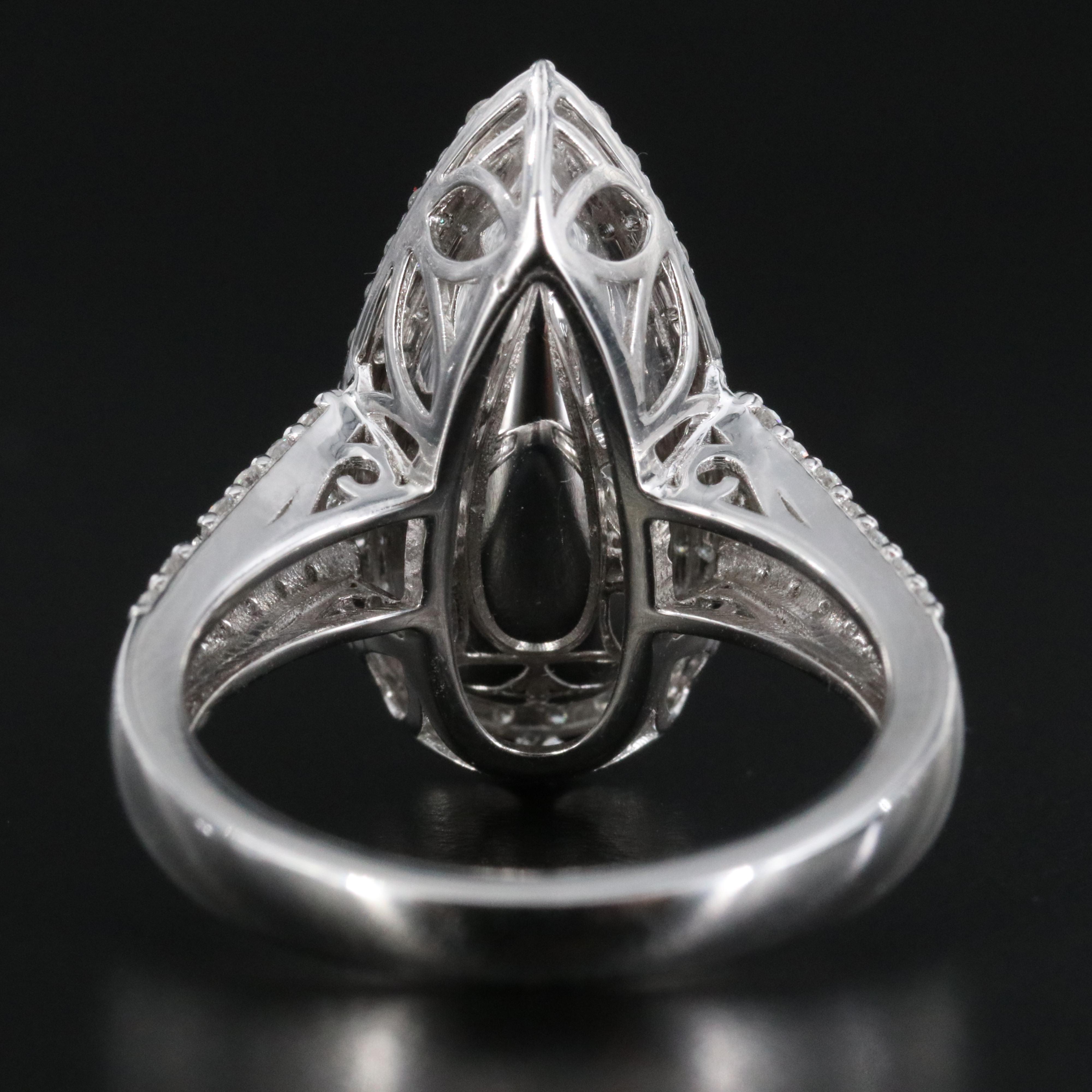 Oscar Friedman Platinum 3.68 CT Paraiba Tourmaline and Diamond Ring with GIA