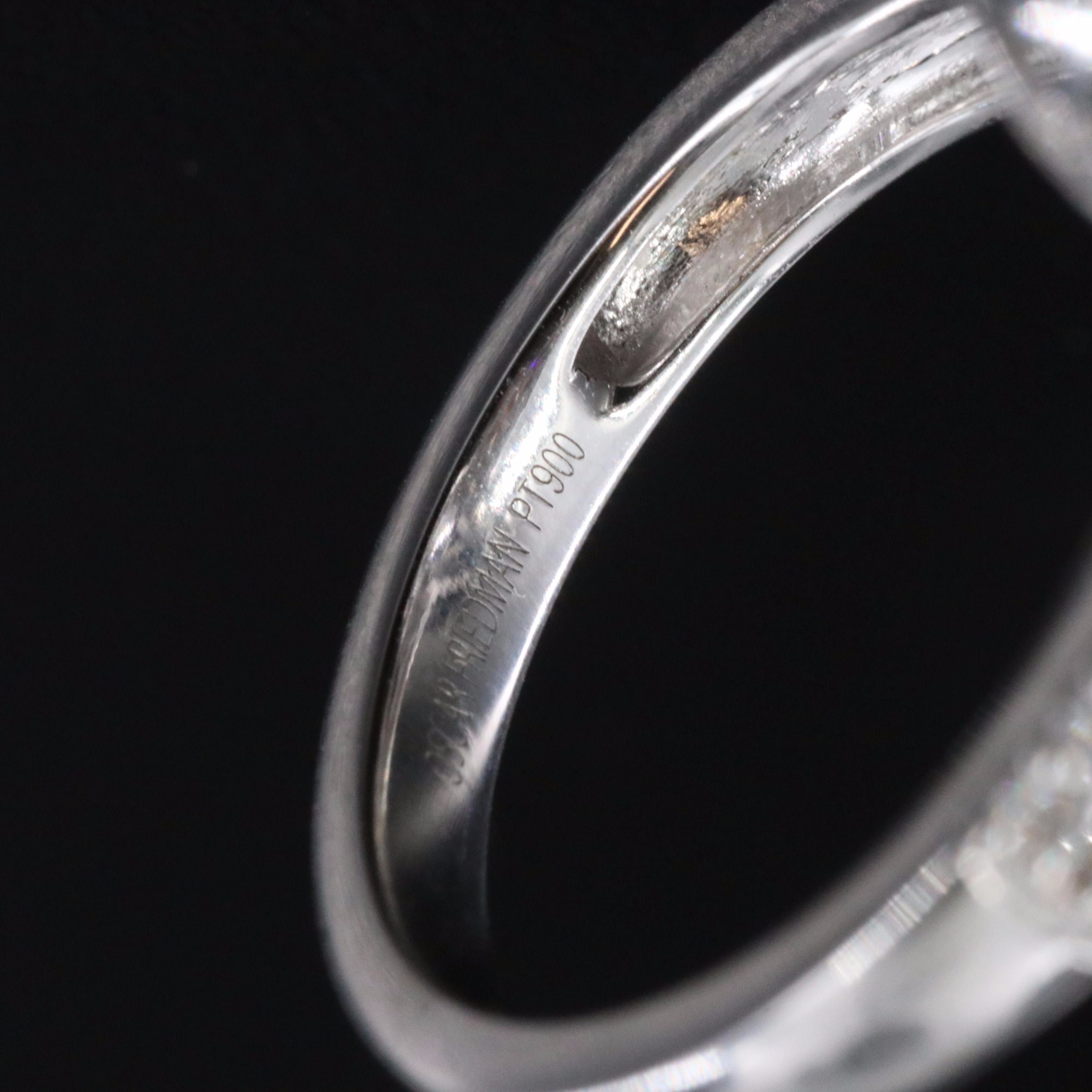 Oscar Friedman Platinum 3.68 CT Paraiba Tourmaline and Diamond Ring with GIA