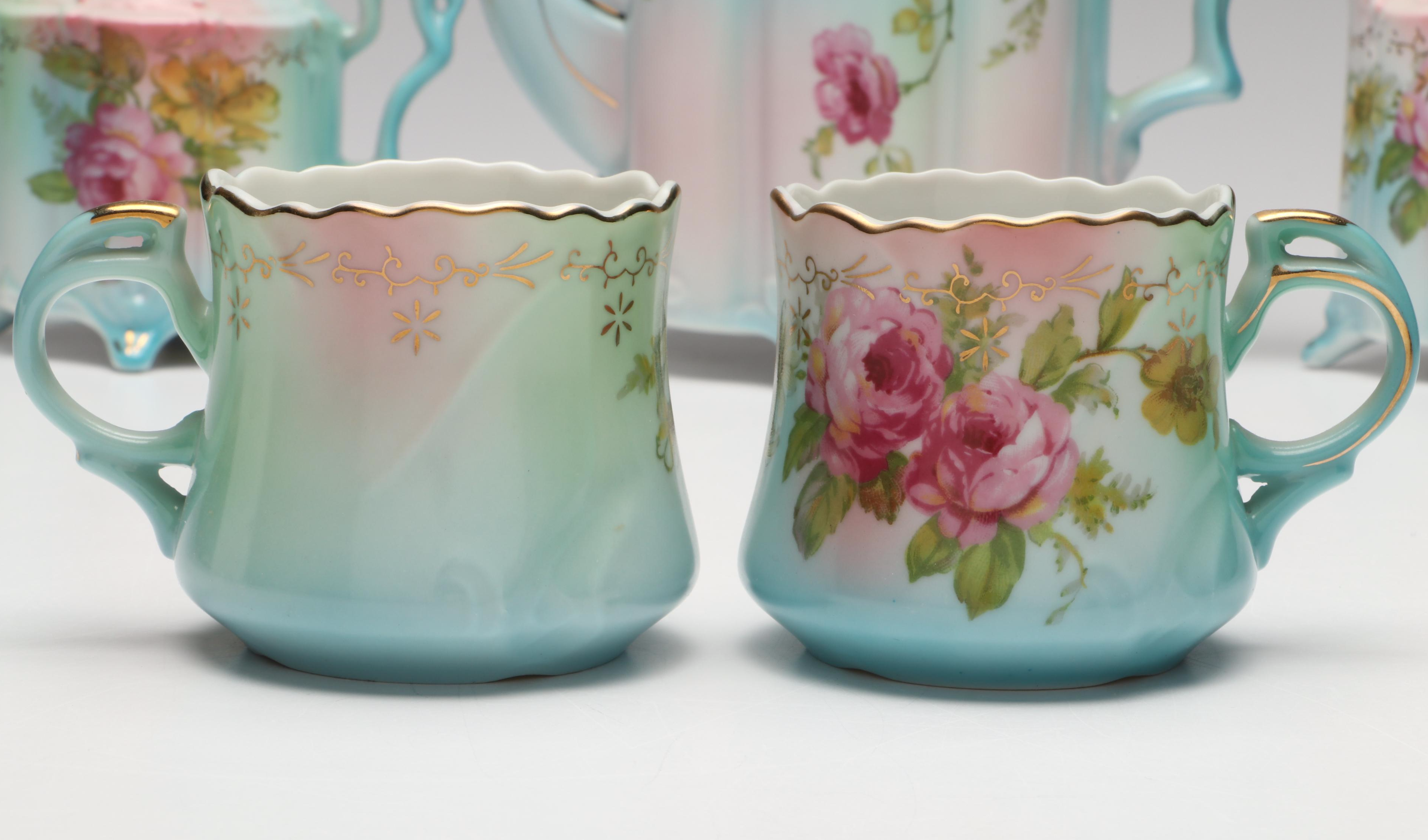 After Reinhold Schlegelmilch Floral Porcelain Teaware