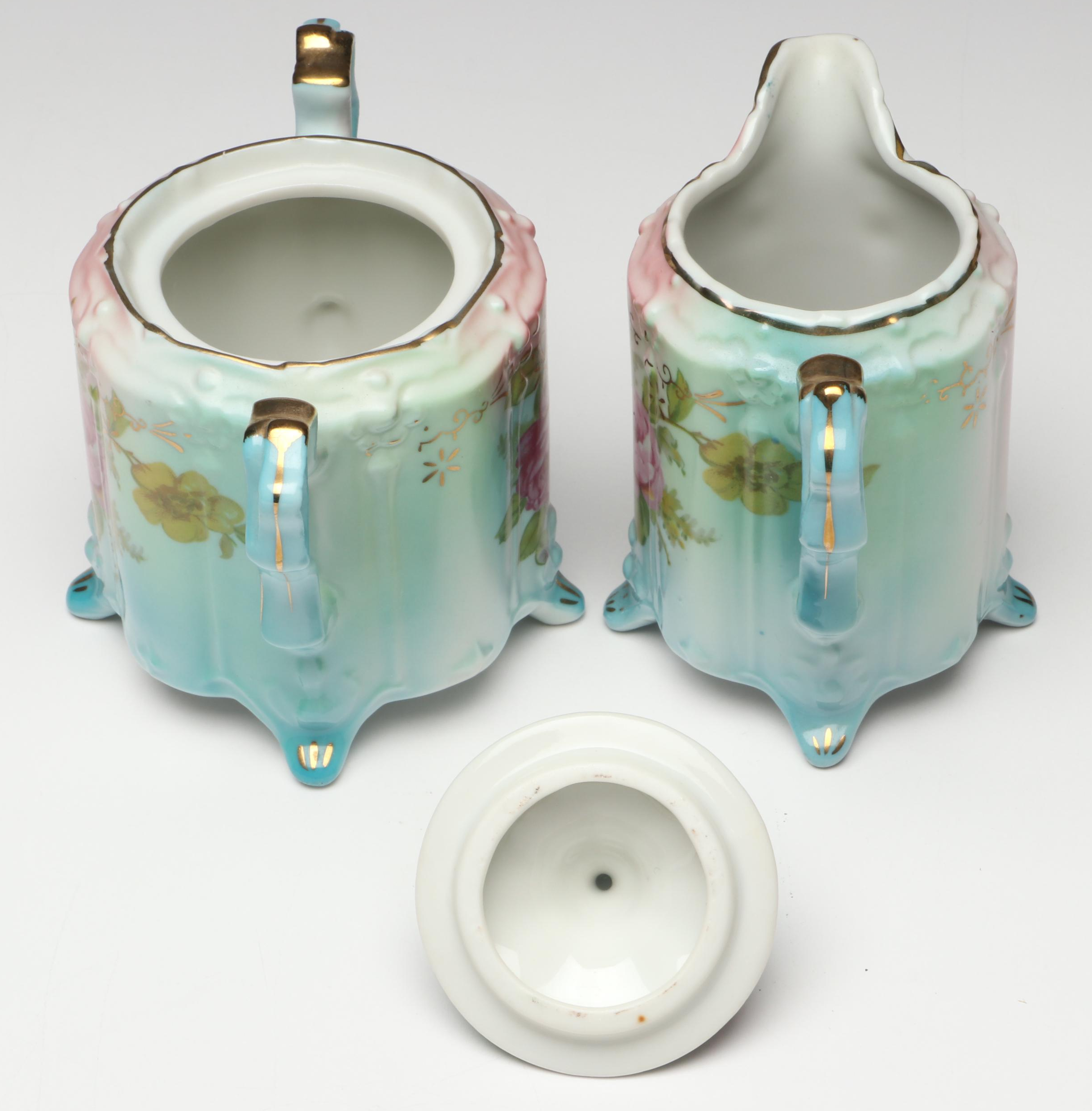 After Reinhold Schlegelmilch Floral Porcelain Teaware