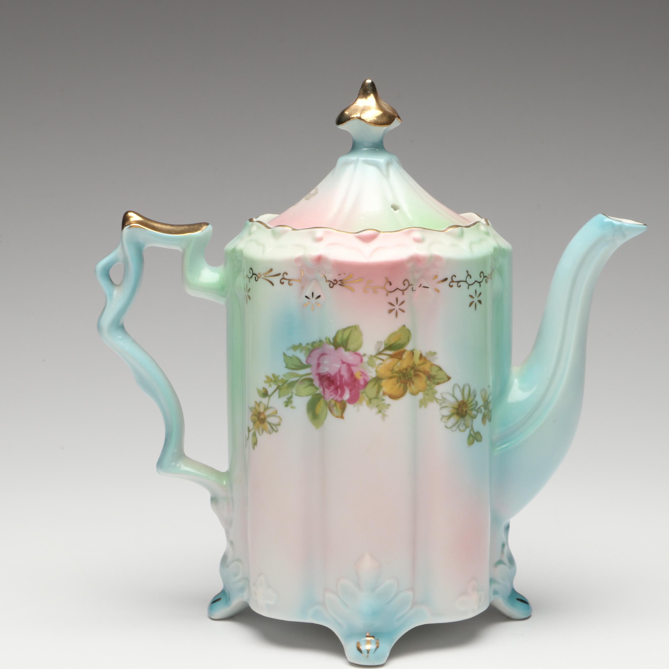 After Reinhold Schlegelmilch Floral Porcelain Teaware