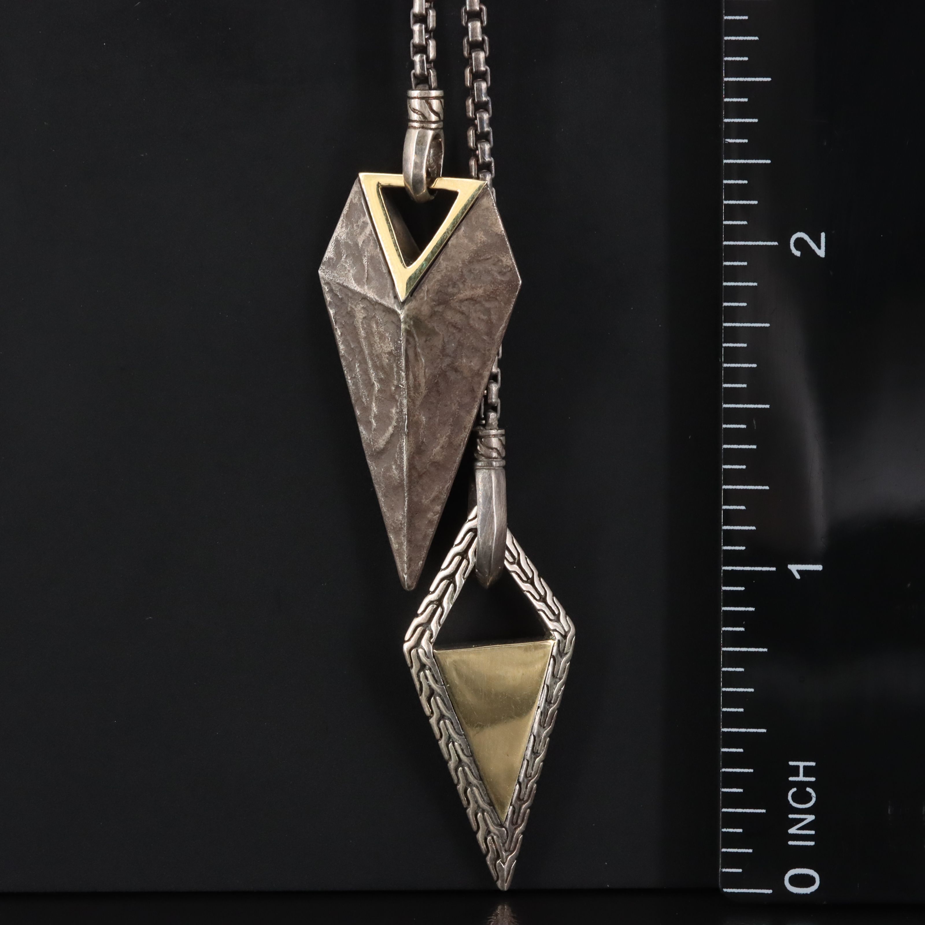 John Hardy Tiga Sterling and 18K Tiga Y Necklace