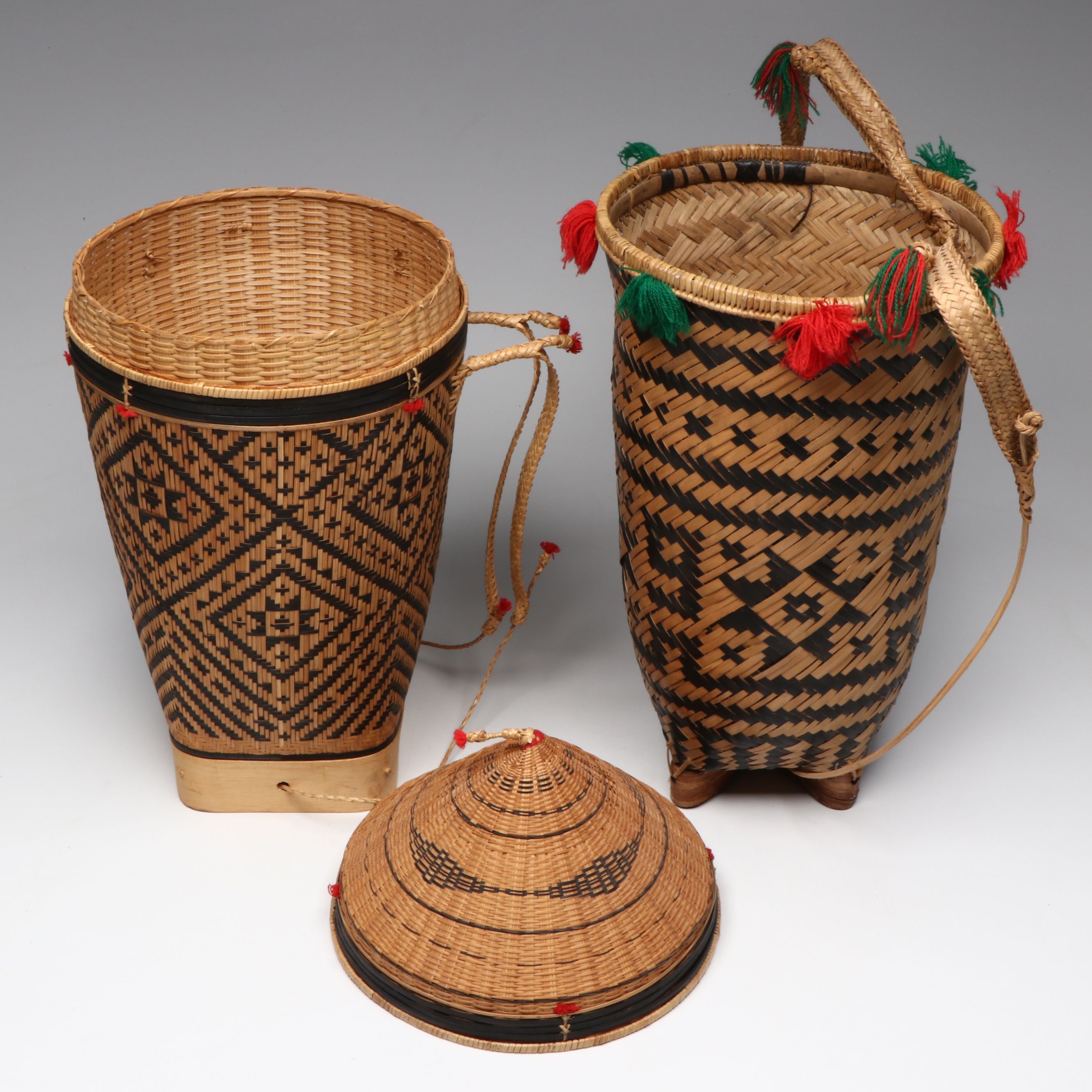 Koho Peoples and Other Vietnamese Woven Bamboo Fiber Backpack