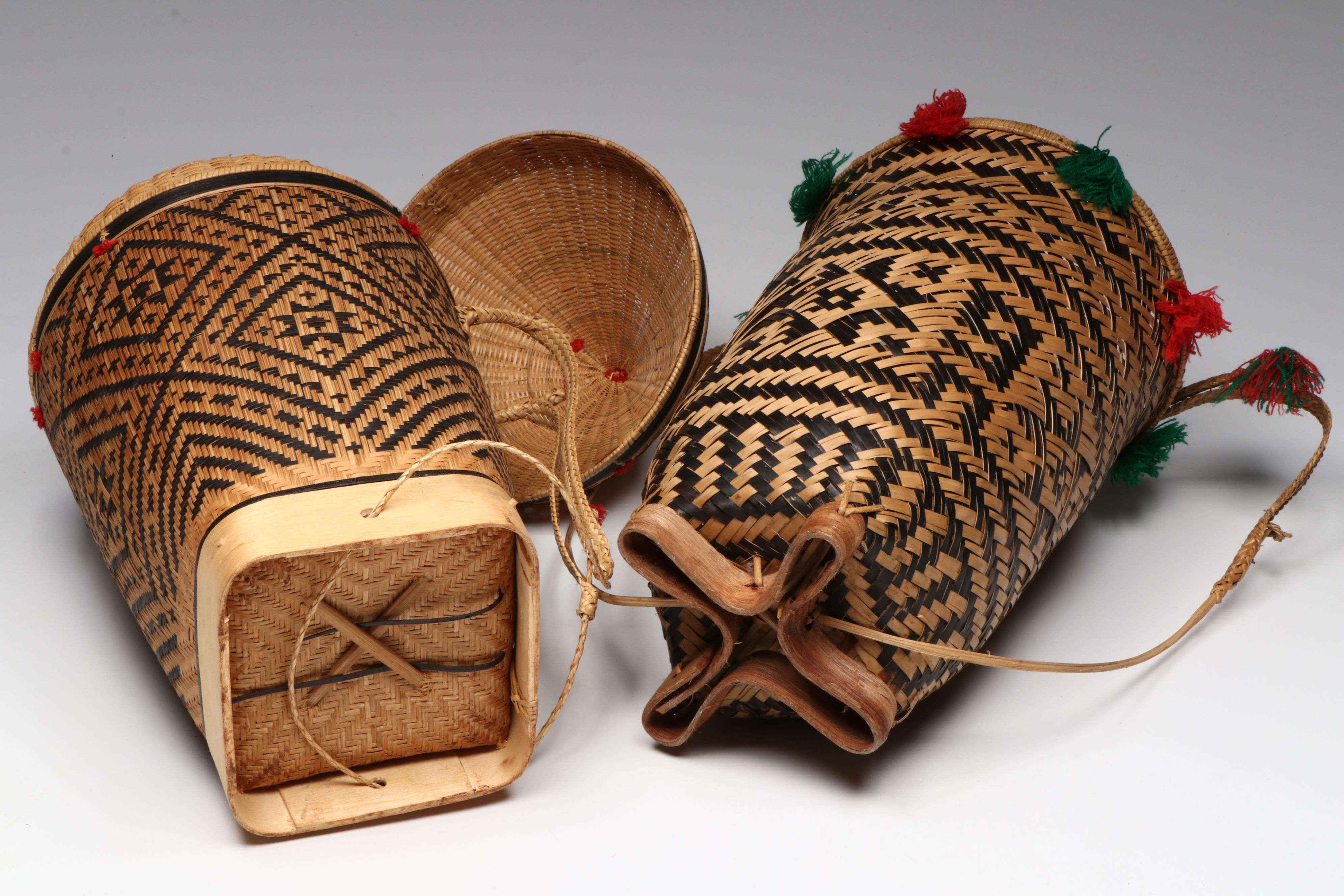 Koho Peoples and Other Vietnamese Woven Bamboo Fiber Backpack