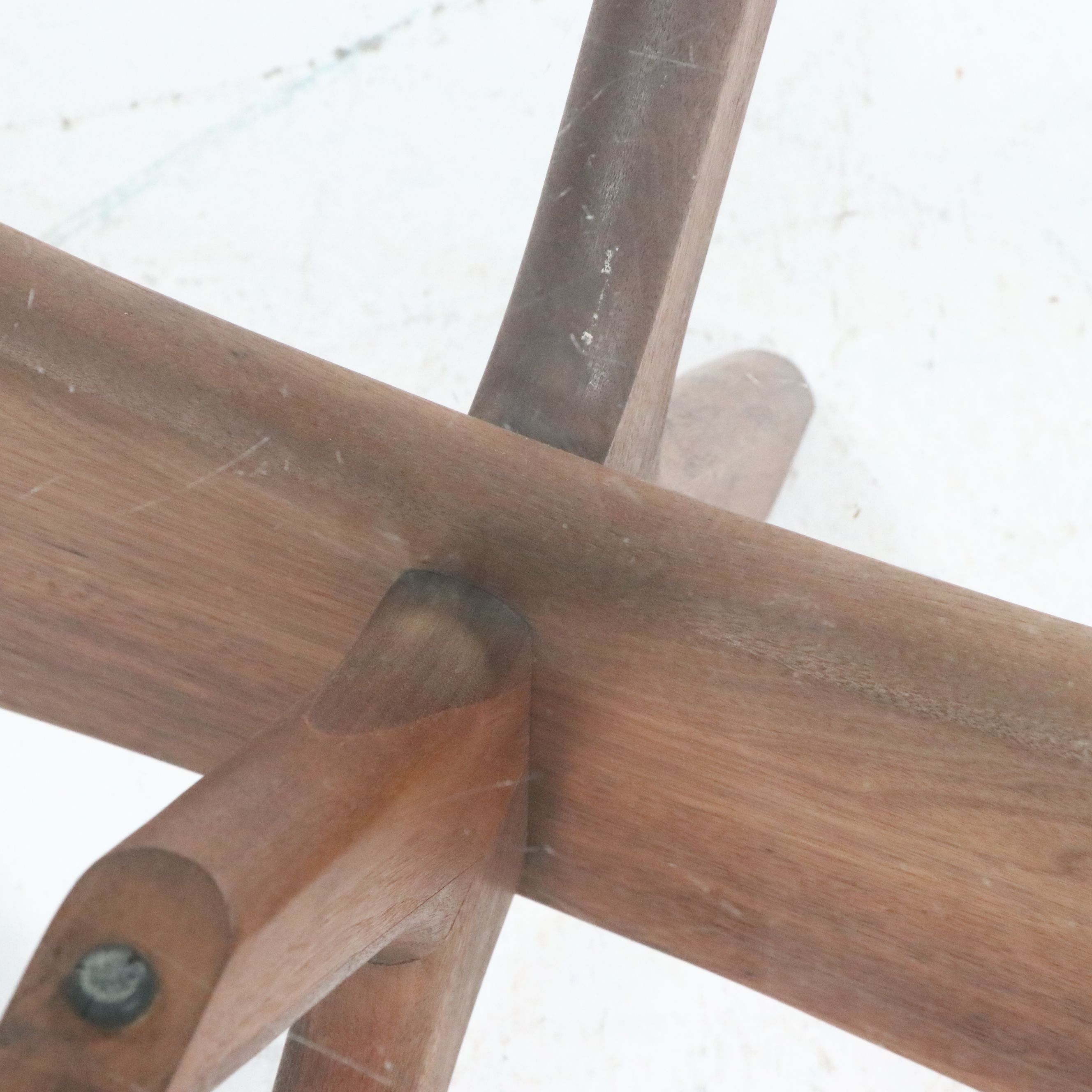 Adrian Pearsall "Jacks" Elliptical Walnut Coffee Table with Glass Top