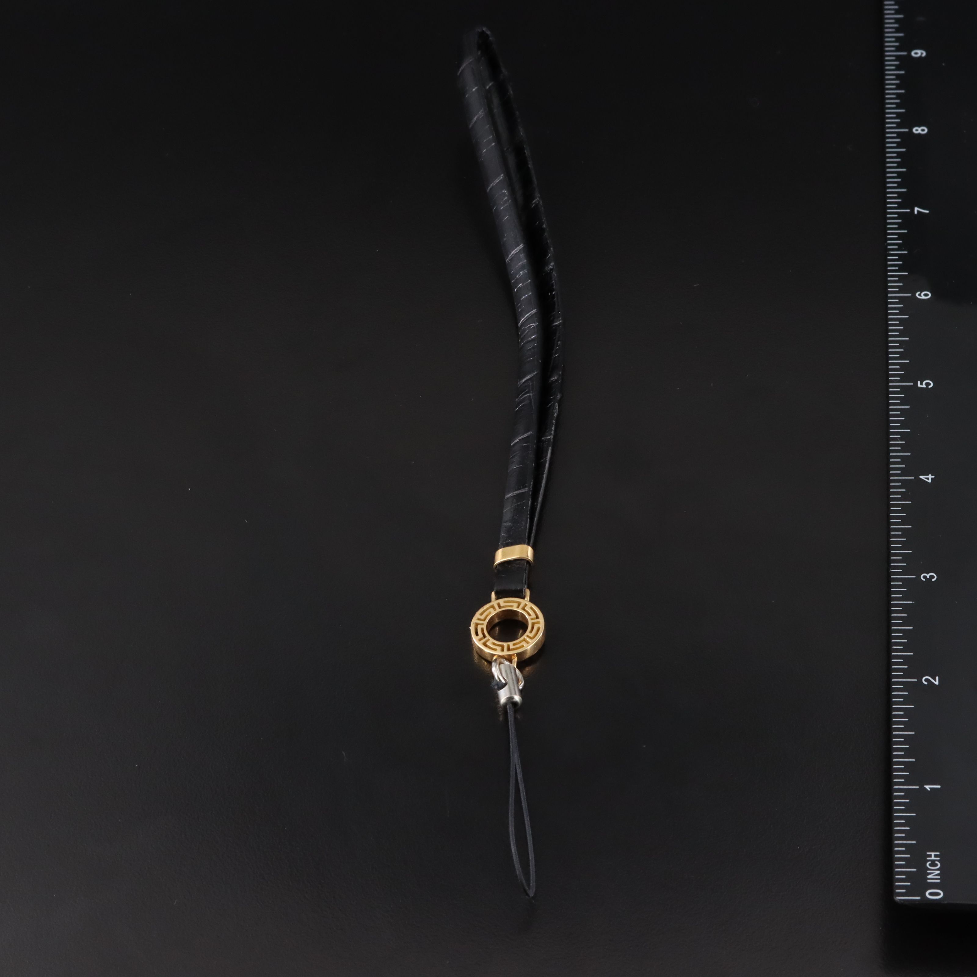 Versace Reptile Leather Phone Strap with 18K Accents
