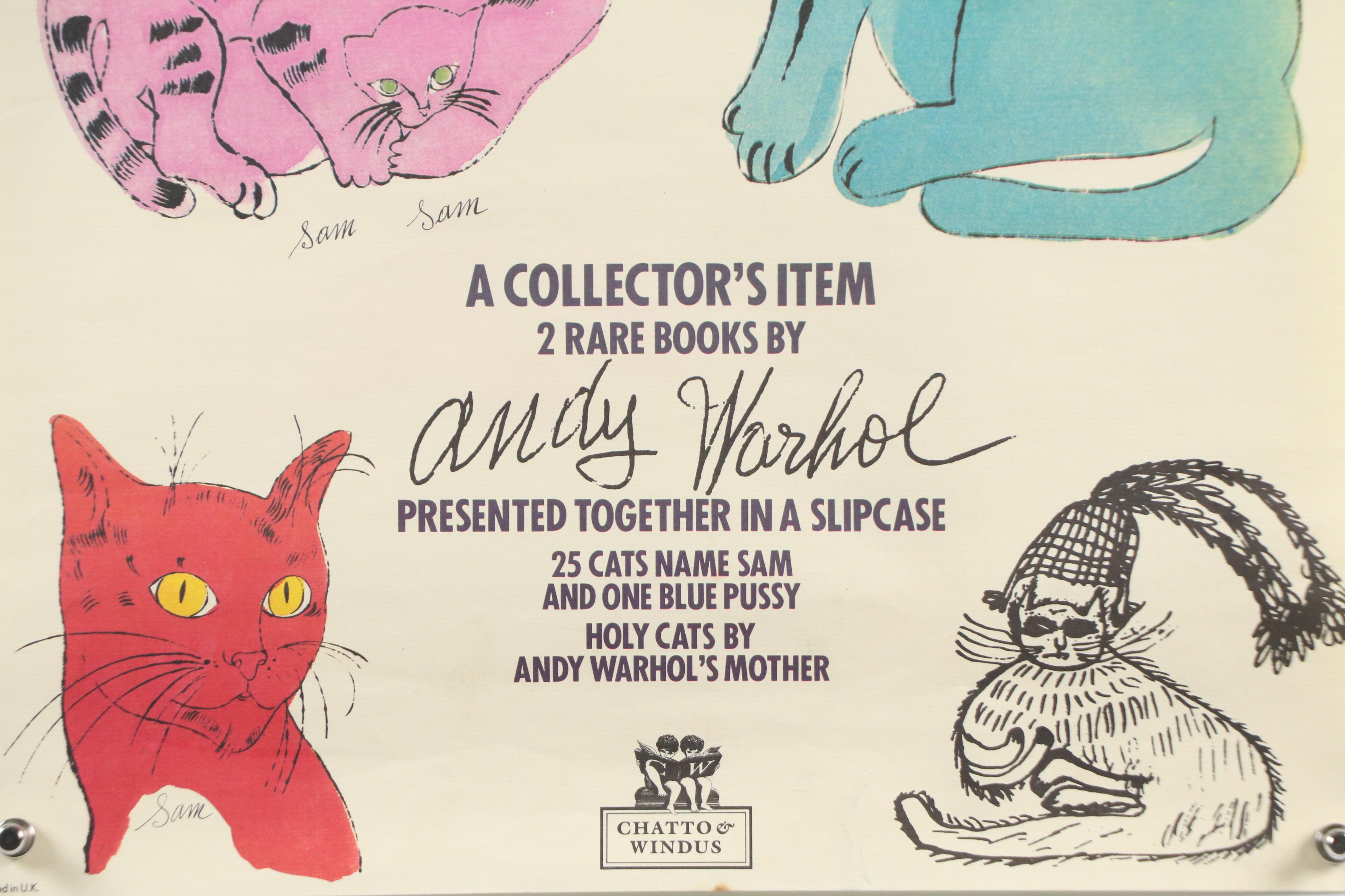 Offset Lithograph Advertisement After Andy Warhol "25 Cats Name Sam..."