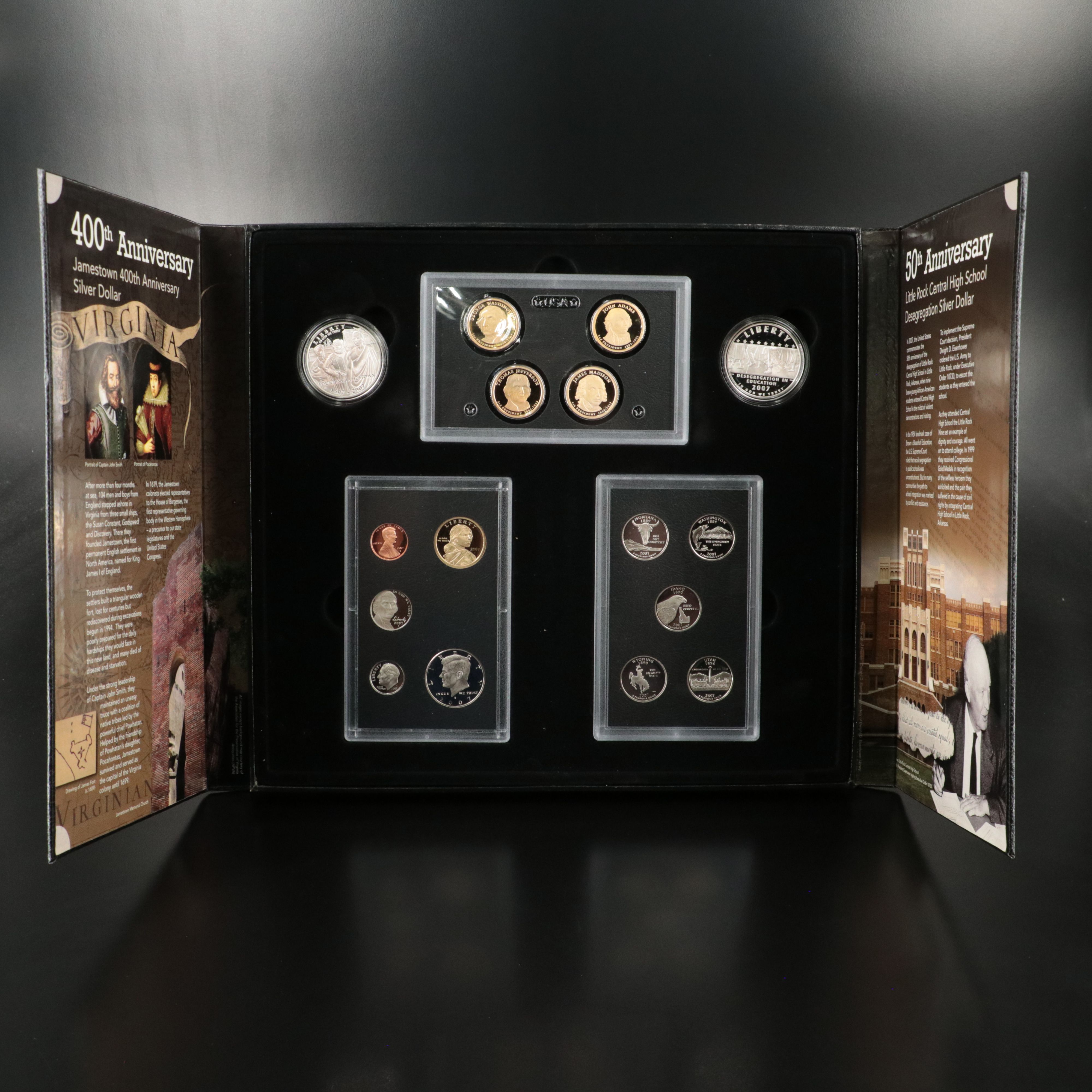 2007 U.S. Mint American Legacy Collection, 16-Coin Proof Set, Two Silver Dollars