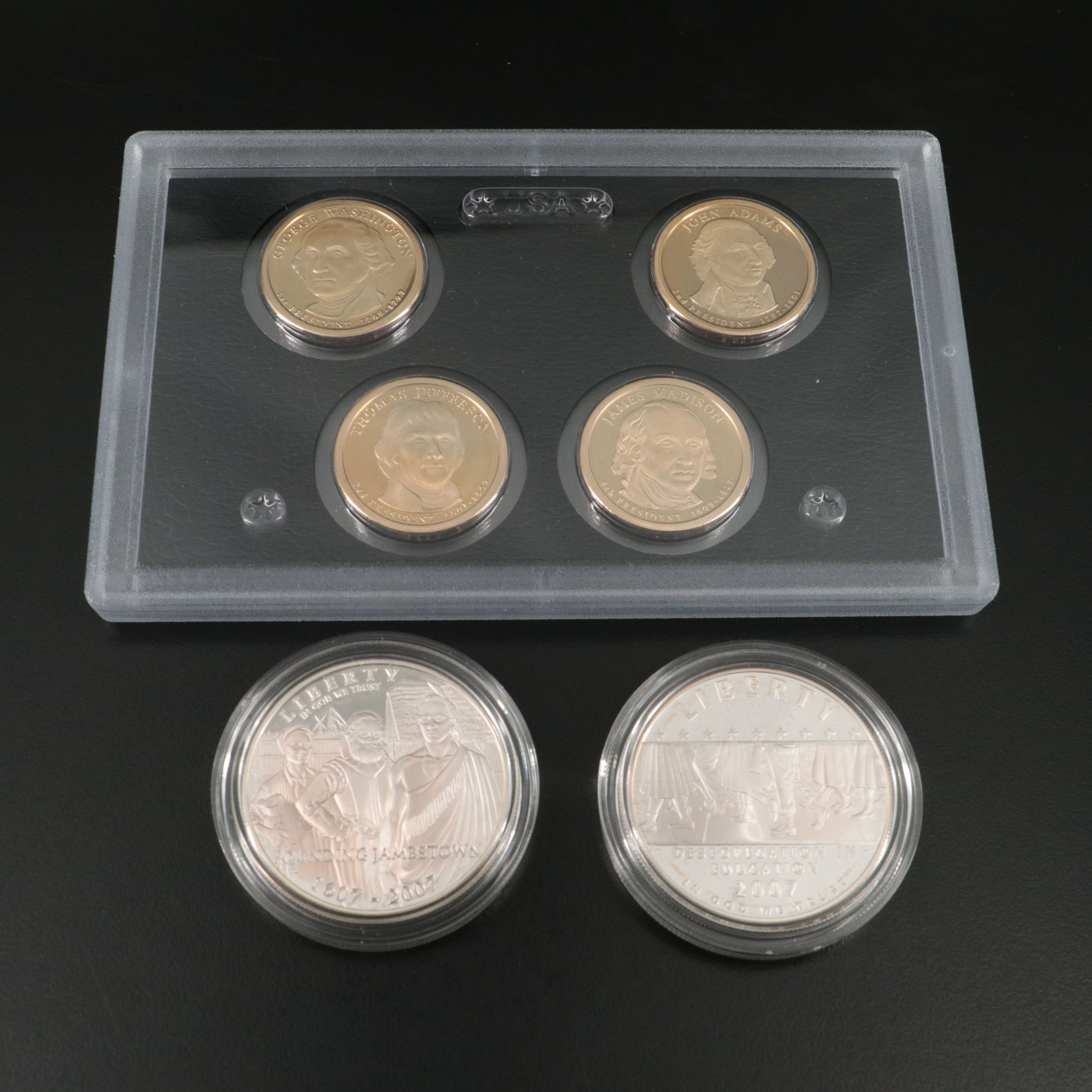 2007 U.S. Mint American Legacy Collection, 16-Coin Proof Set, Two Silver Dollars