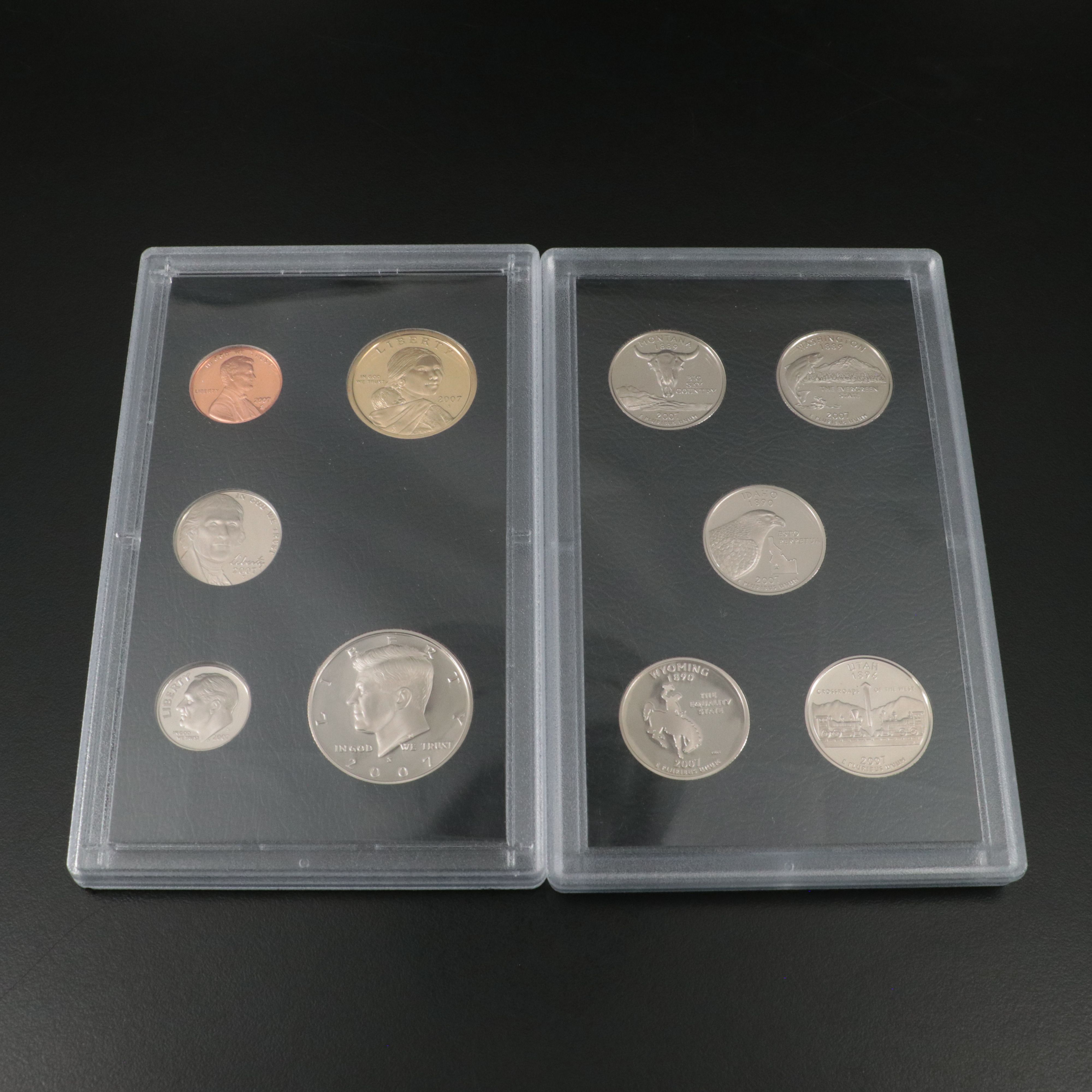 2007 U.S. Mint American Legacy Collection, 16-Coin Proof Set, Two Silver Dollars