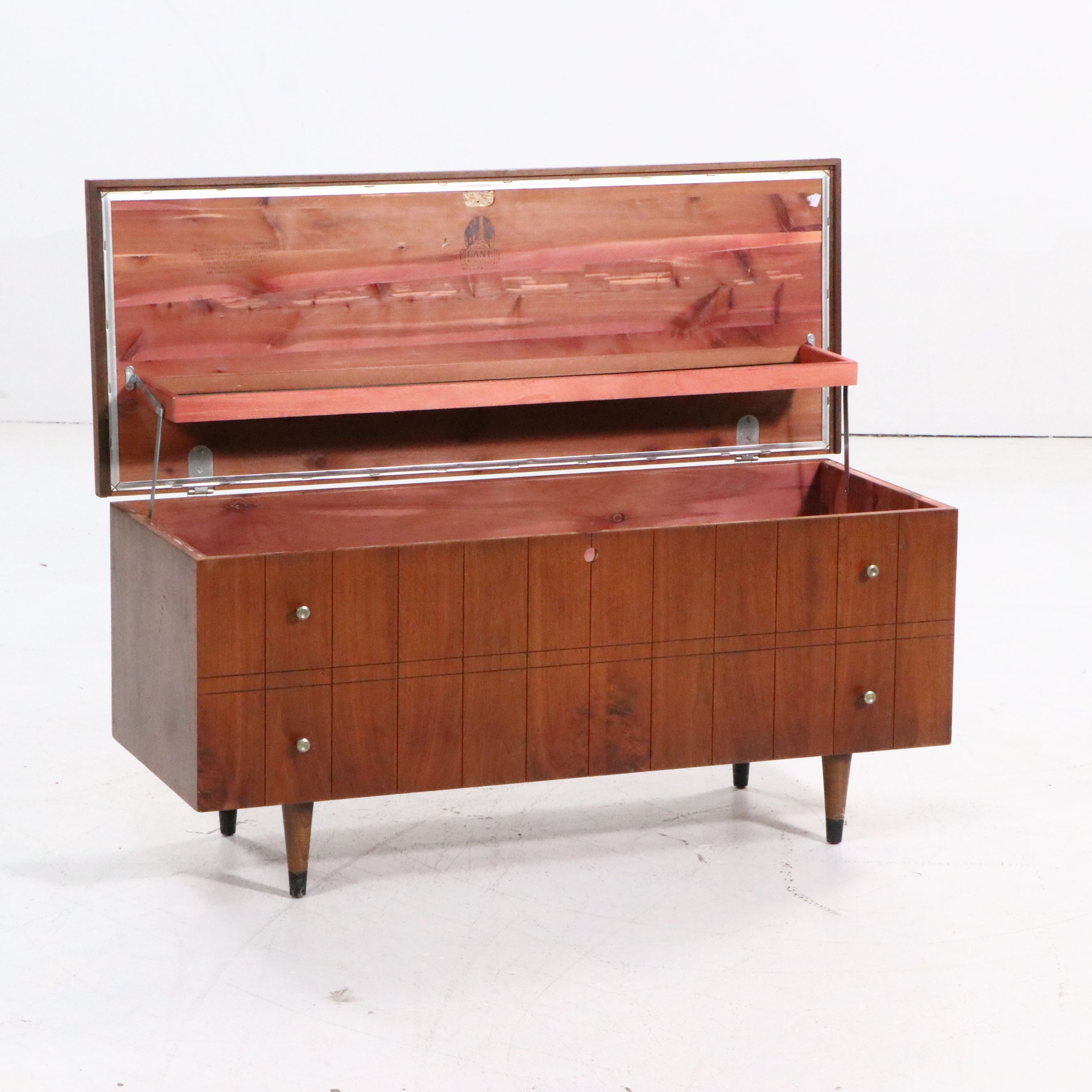 Lane MCM Walnut Blanket Chest with Cedar Interior, 1961