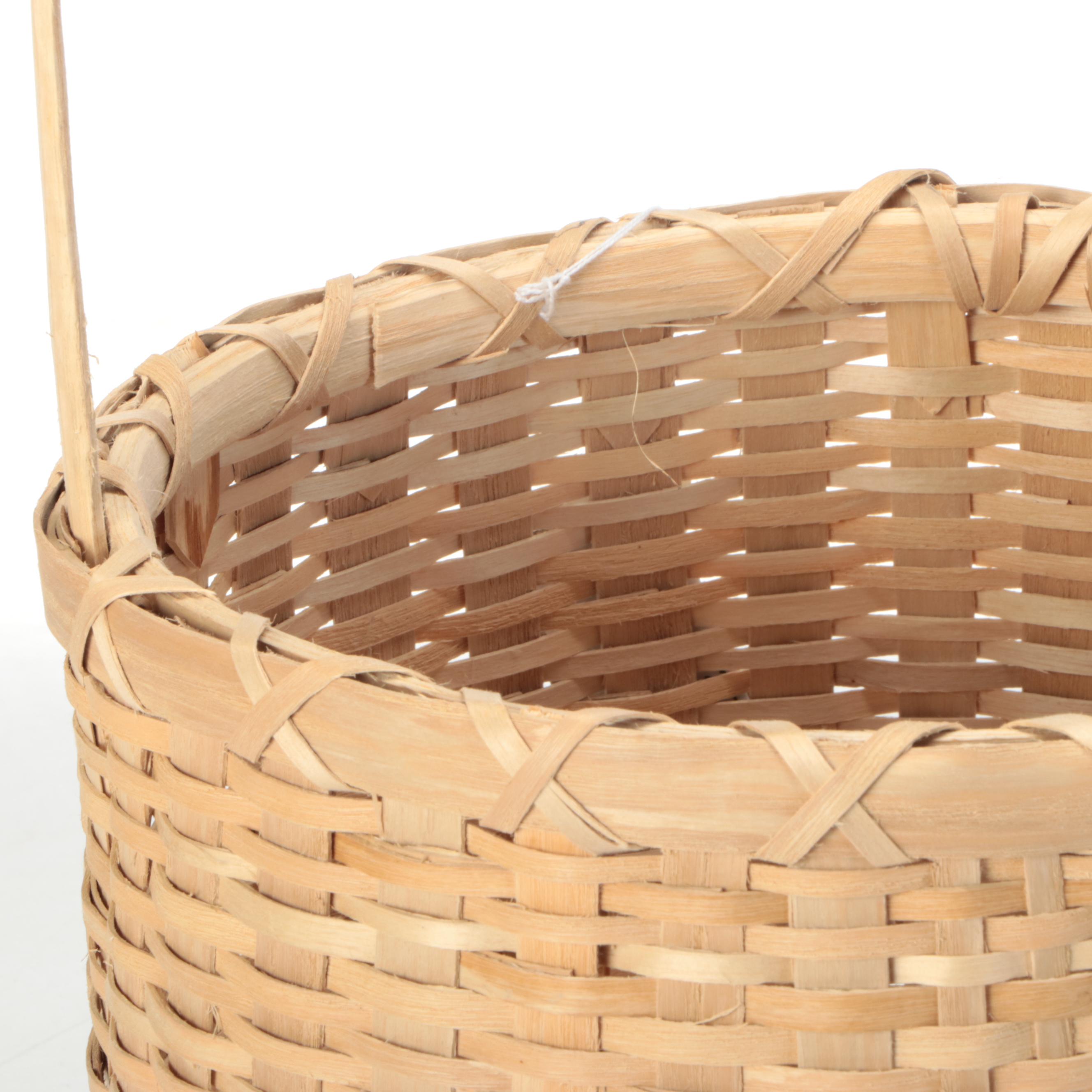 Michael Silliboy Mi'kmaq Woven Ash Fiber Handled Baskets